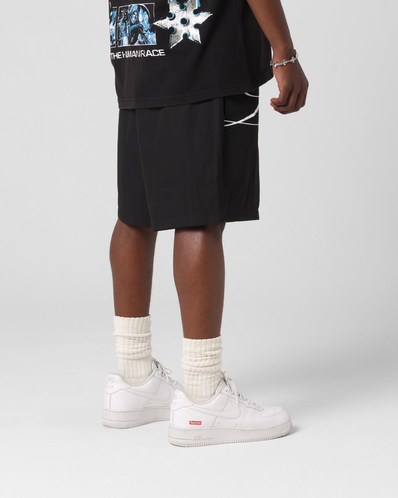 Loiter Script Walk Shorts Black