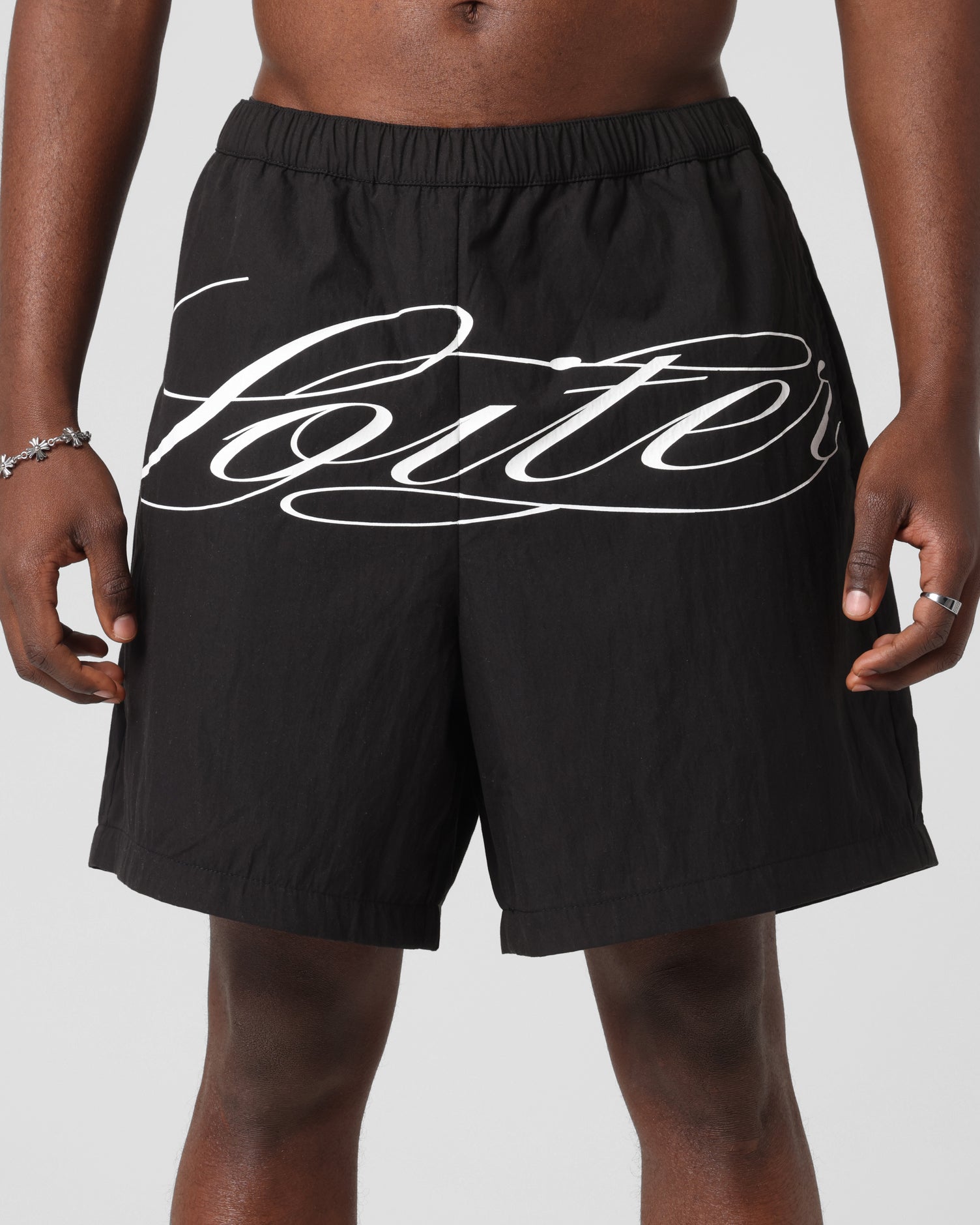 Loiter Script Walk Shorts Black