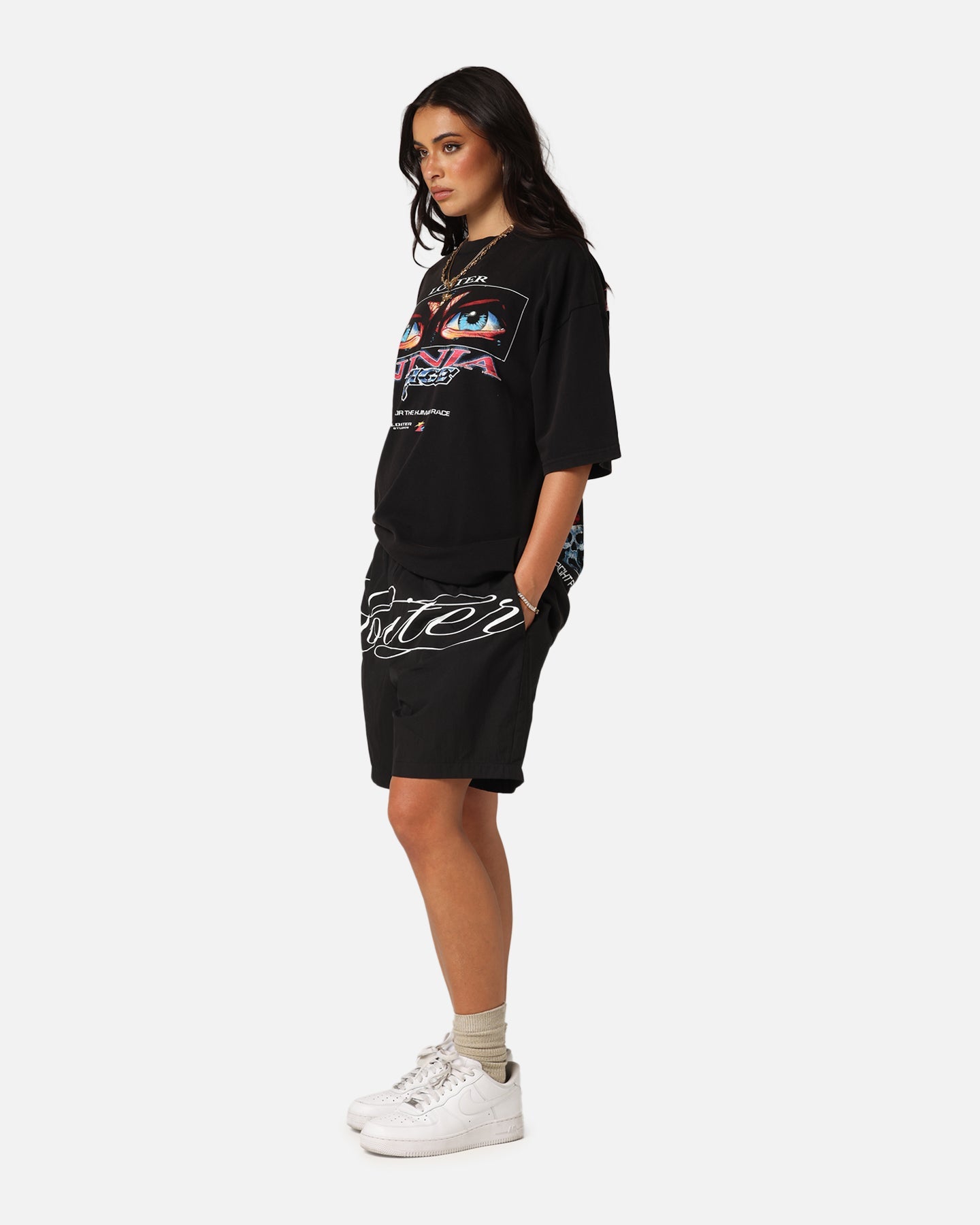 Loiter Script Walk Shorts Black
