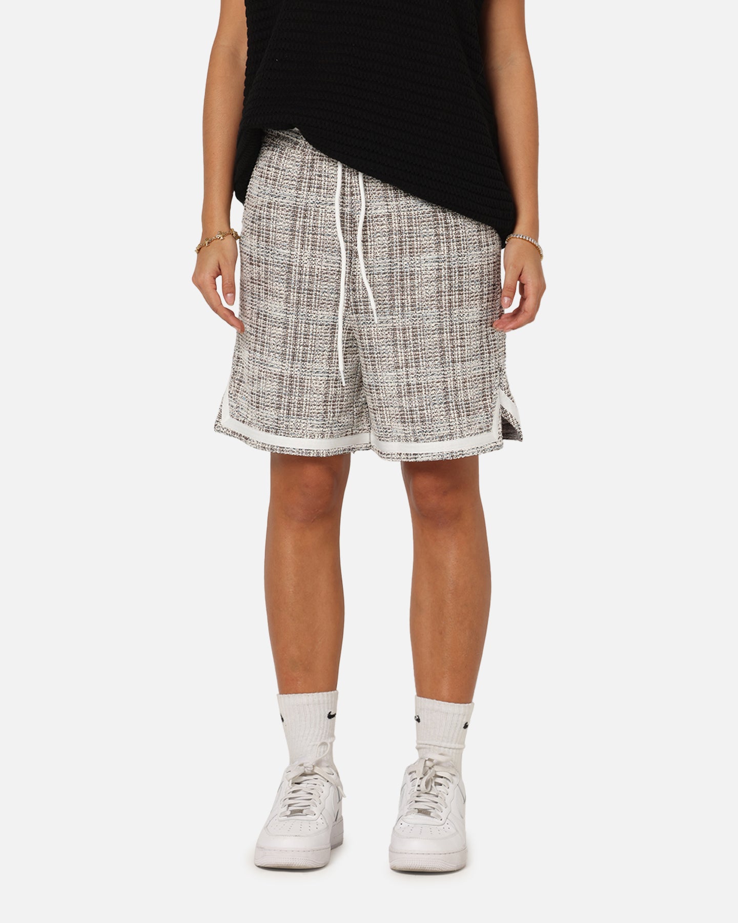 XXIII Textured Ball Shorts Brown/Cream