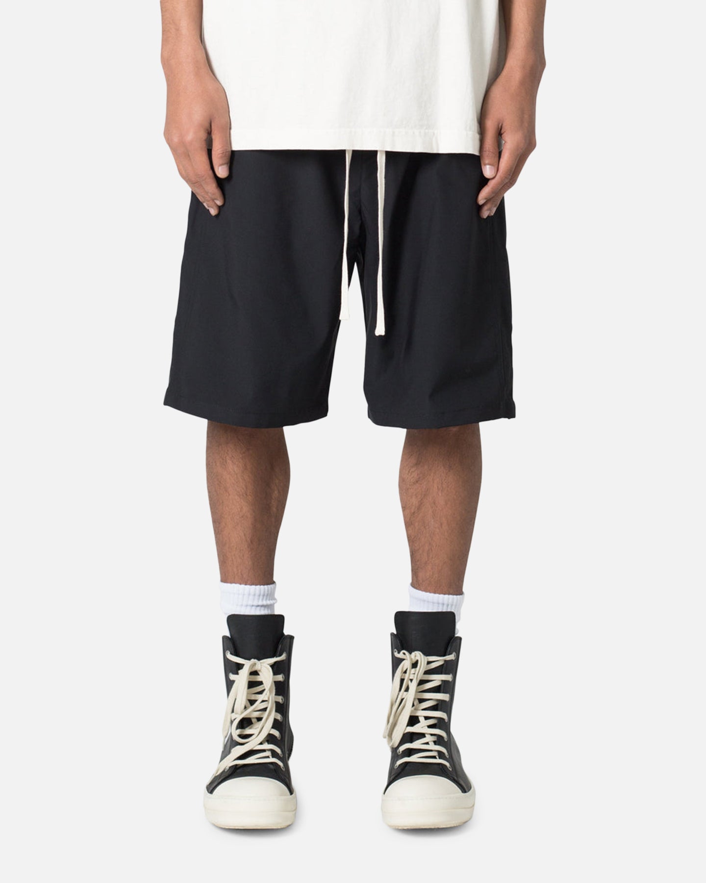 MNML Side Snap Nylon Shorts Black