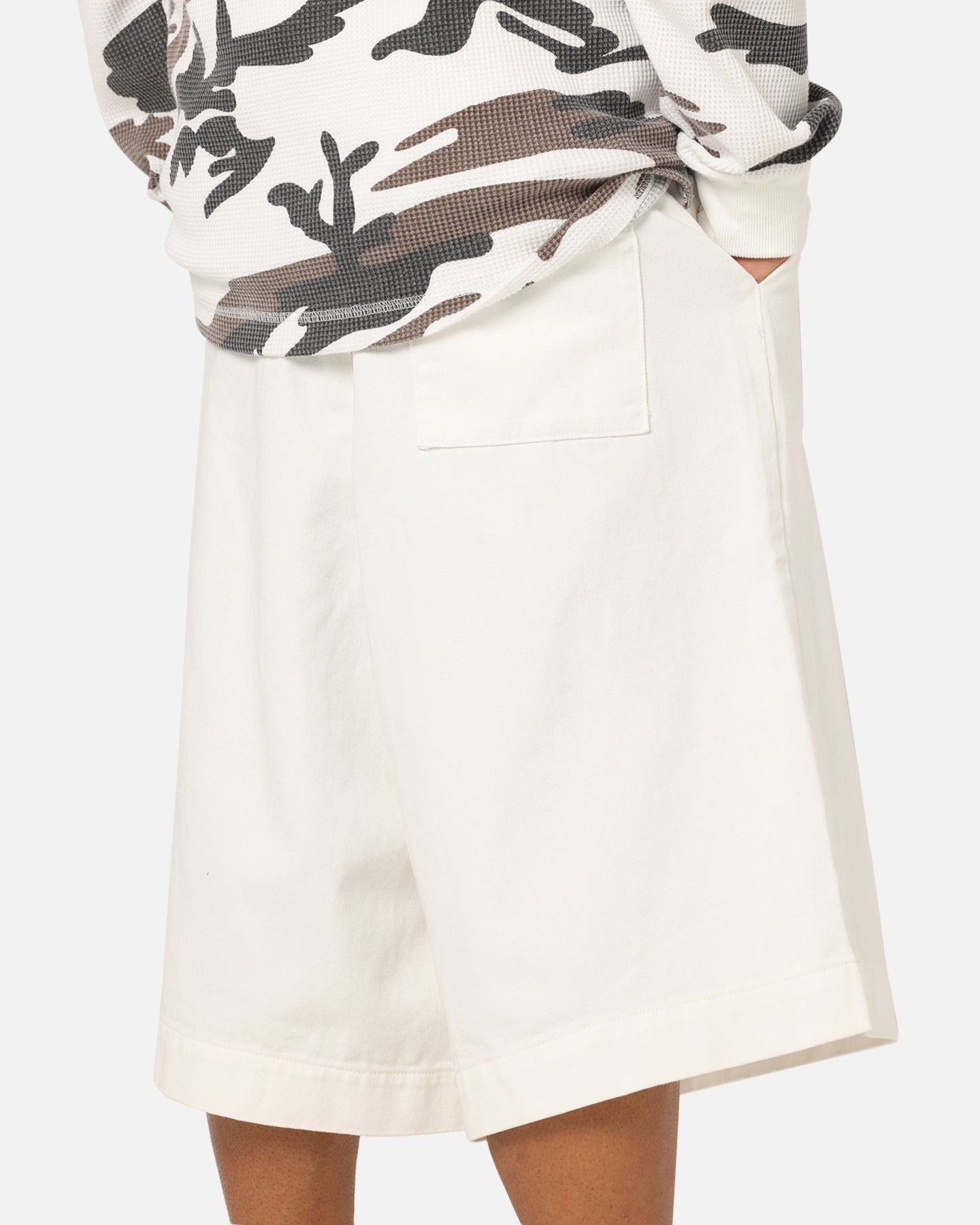 XXIII Wide Leg Denim Shorts Off White