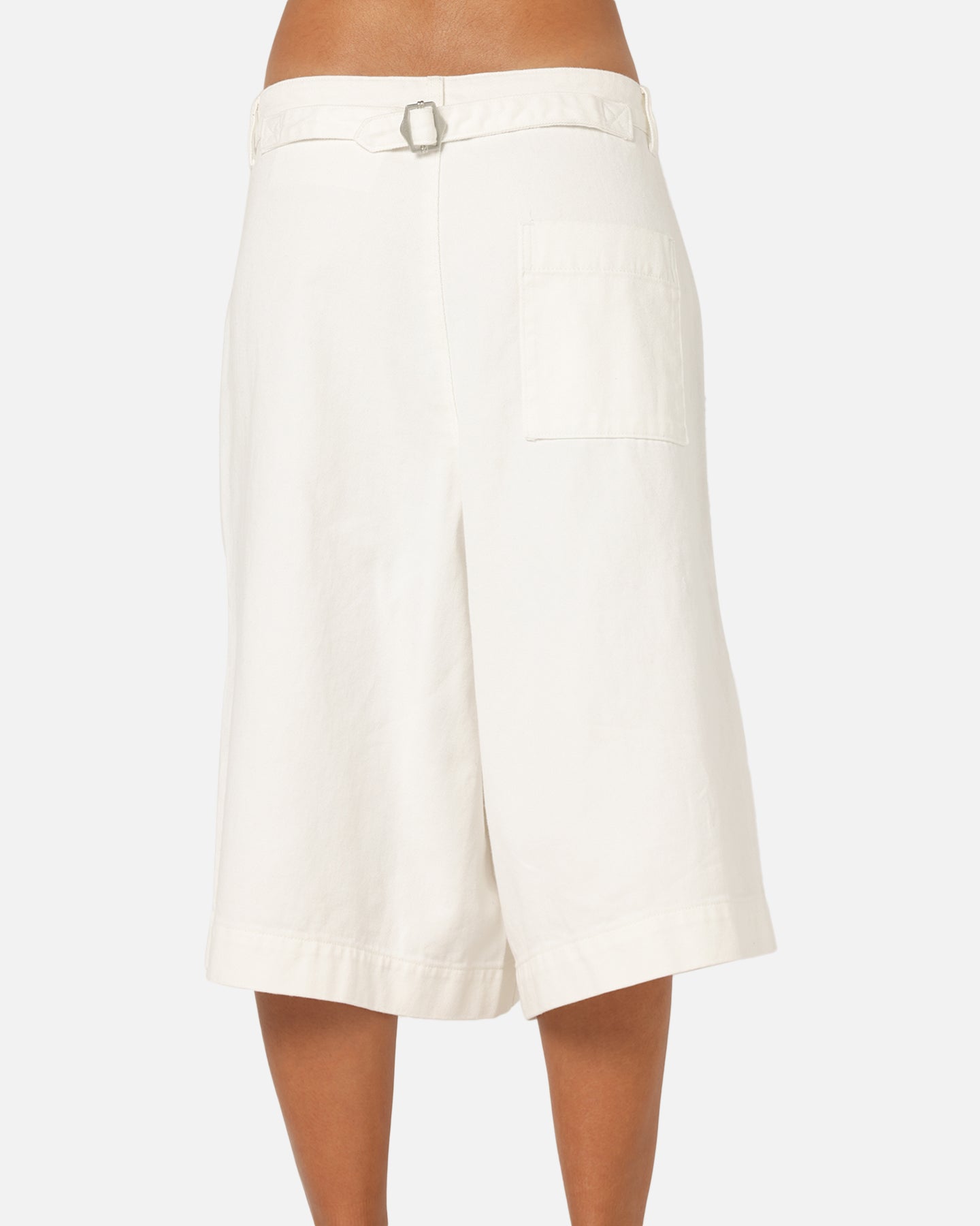 XXIII Wide Leg Denim Shorts Off White