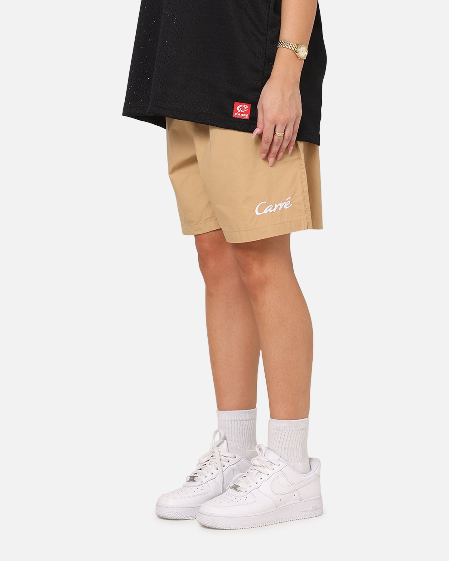Carre Da Script Beach Shorts Tan
