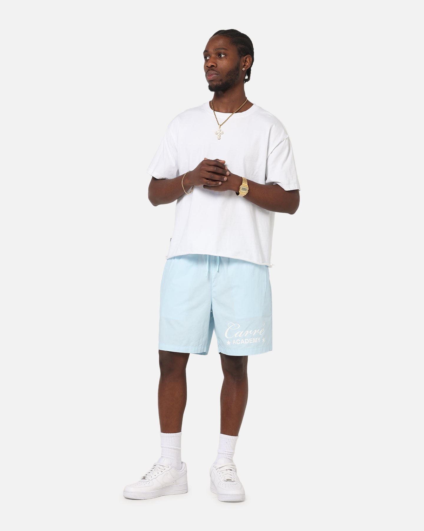 Carre Star Academy Beach Shorts Baby Blue