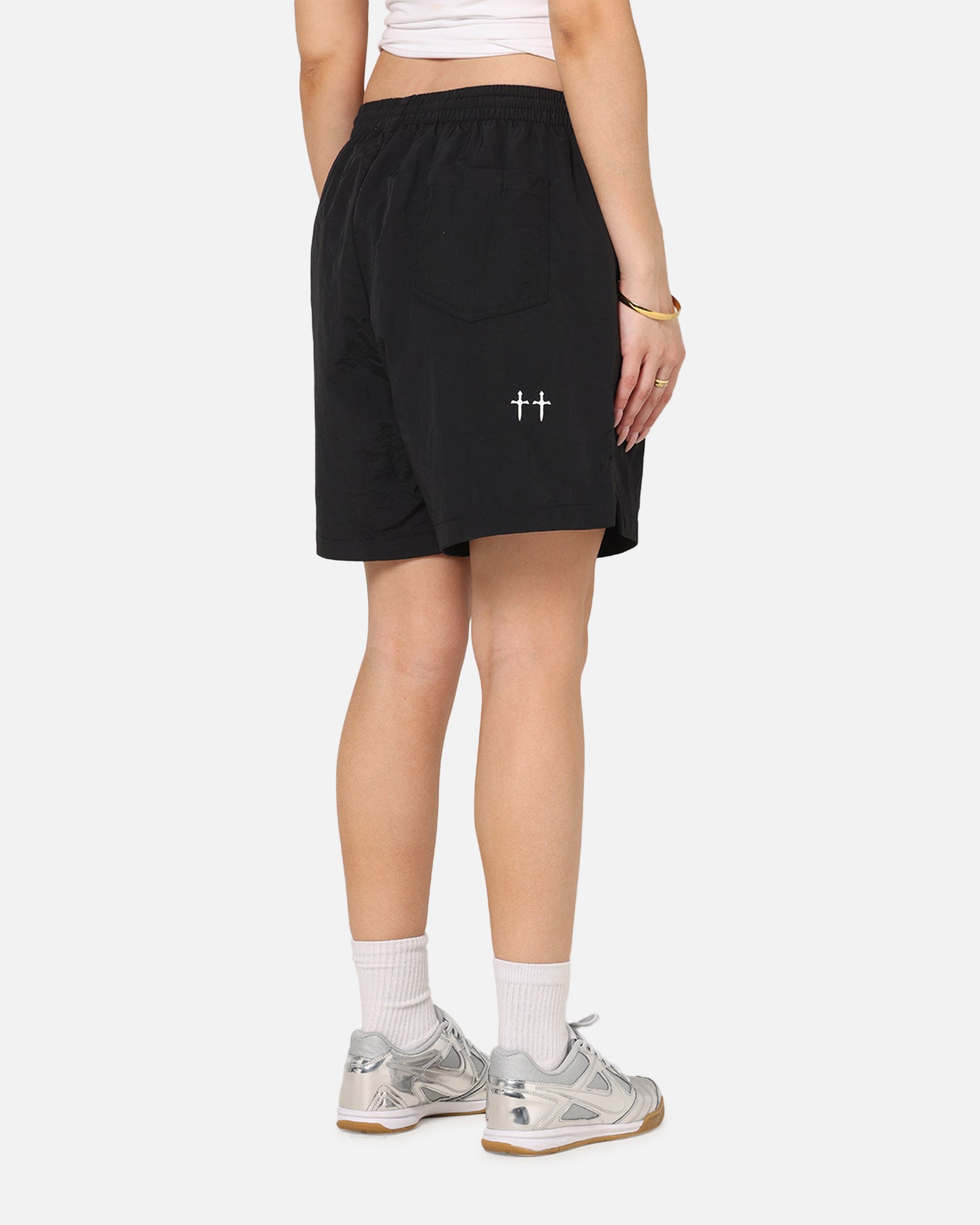 Saint Morta Scription Nylon Shorts Black