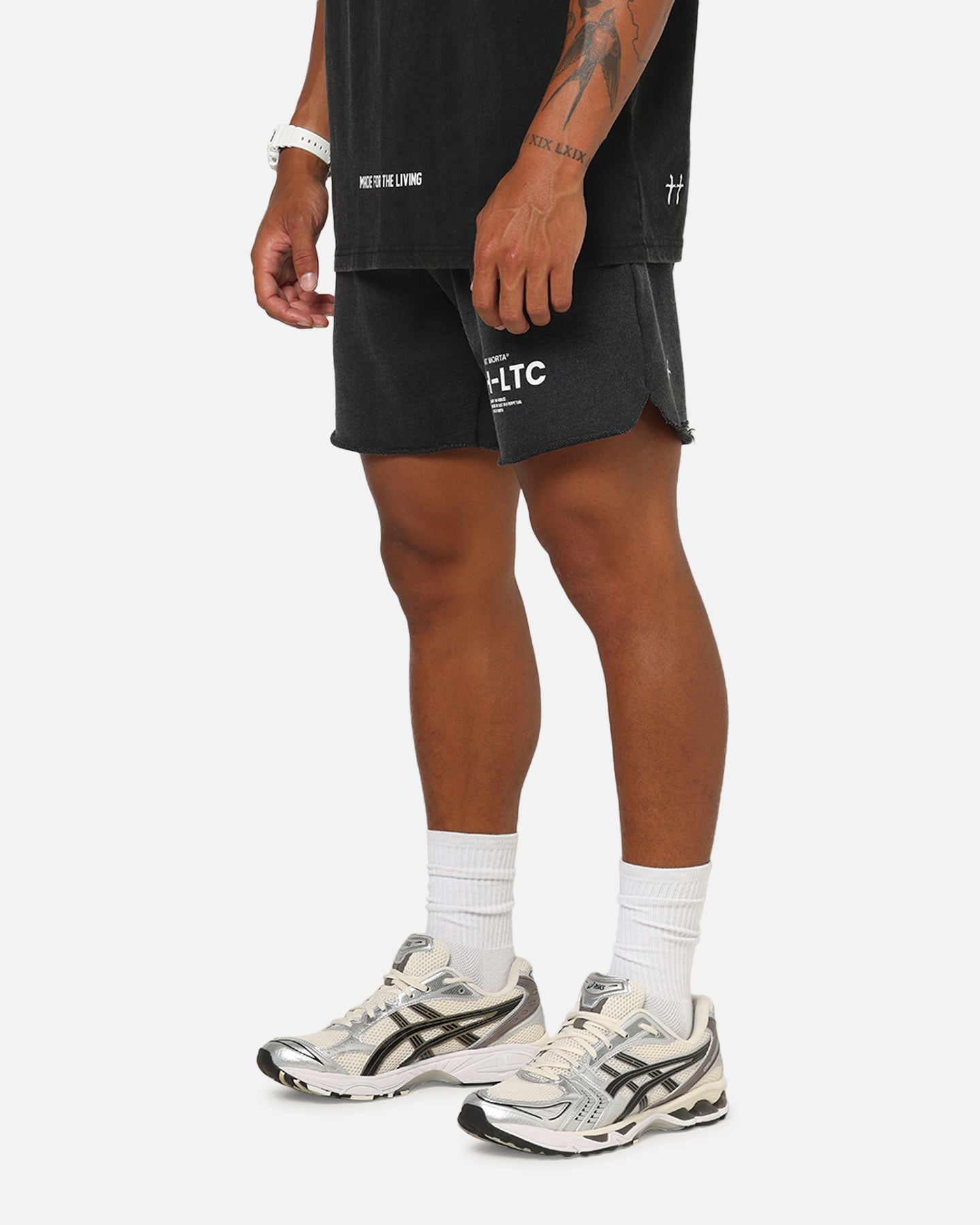 Saint Morta Athltc Sweat Shorts Washed Black