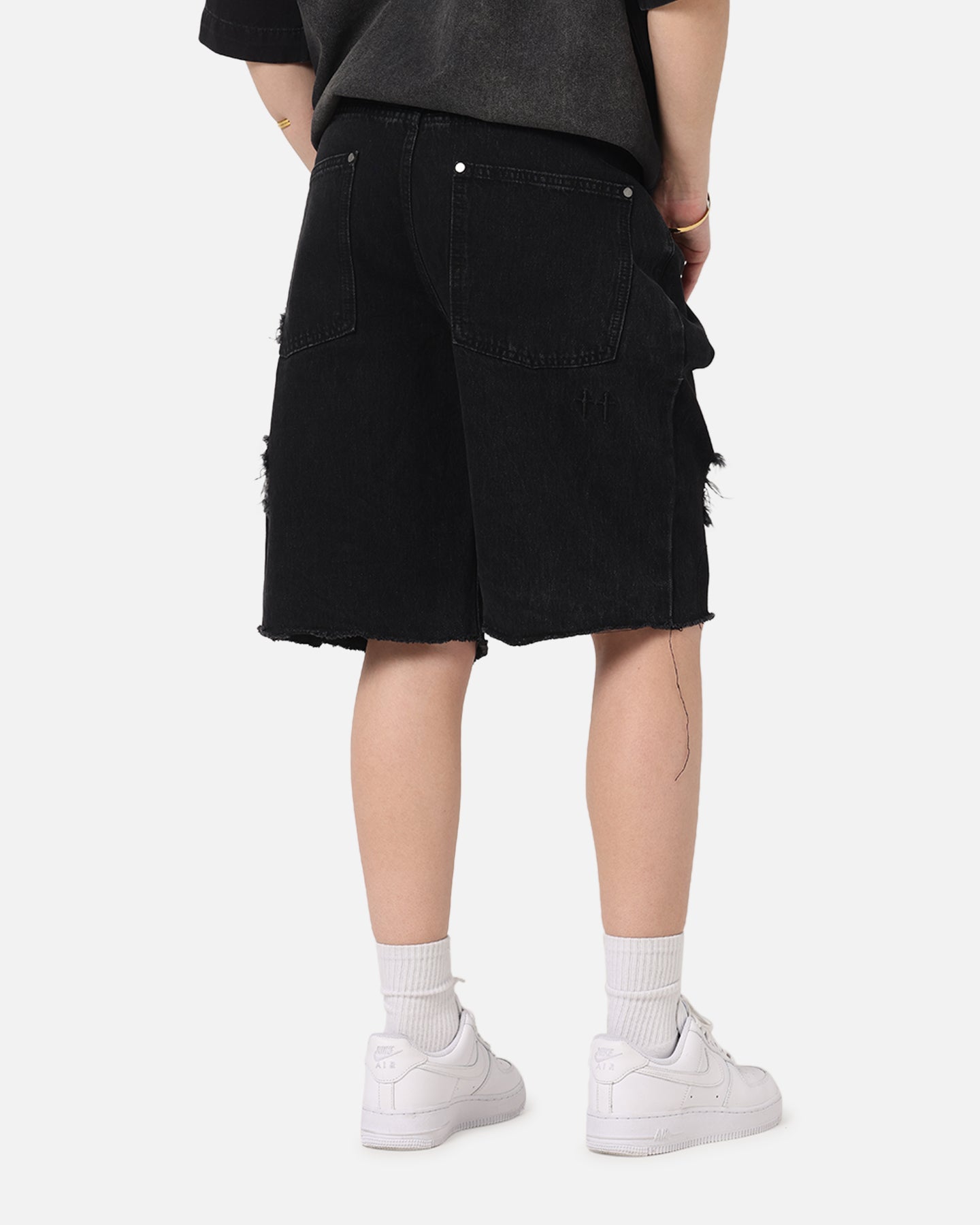 Saint Morta Halo Damage Jorts Black