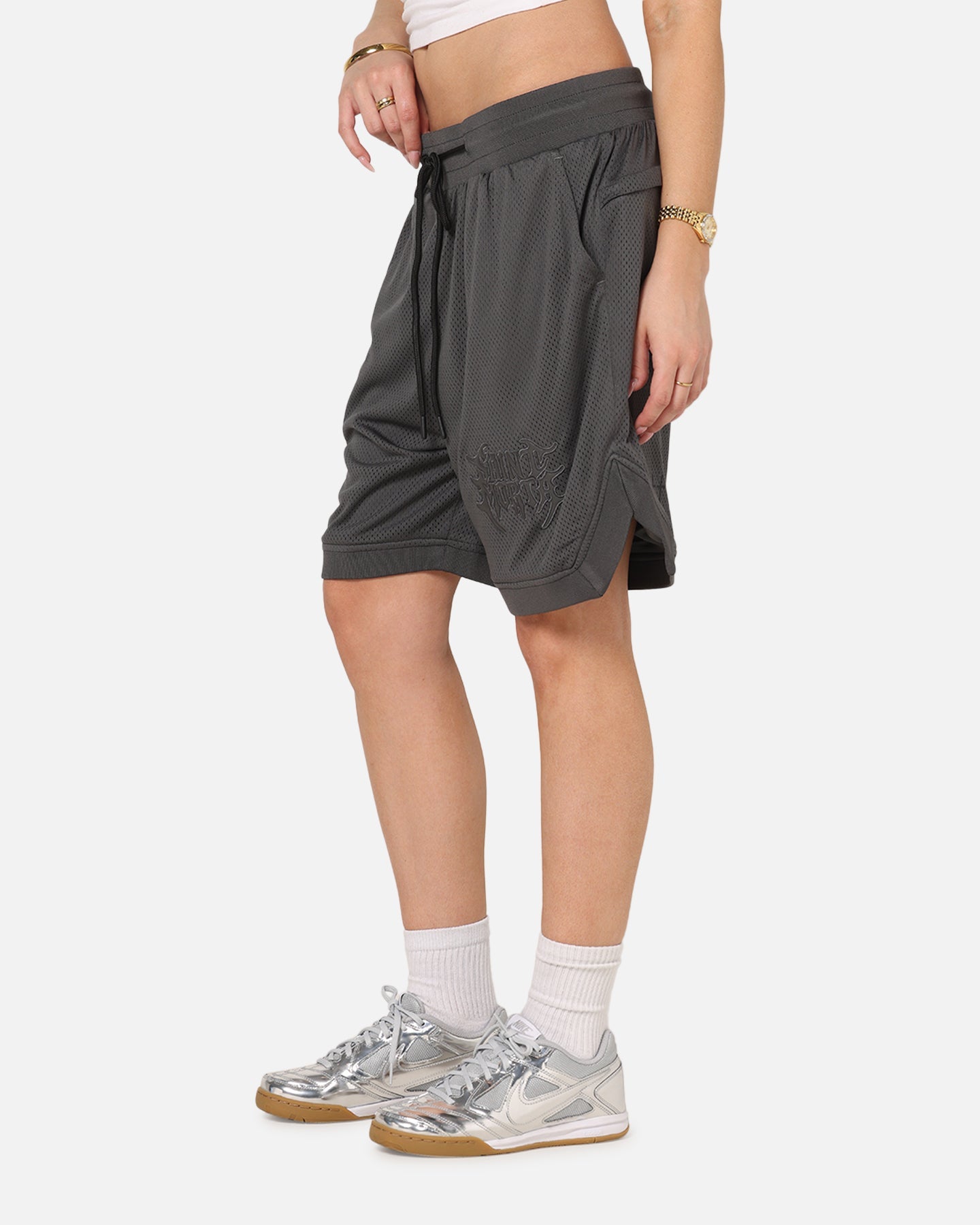 Saint Morta Crested Wing Basketball Shorts Grey