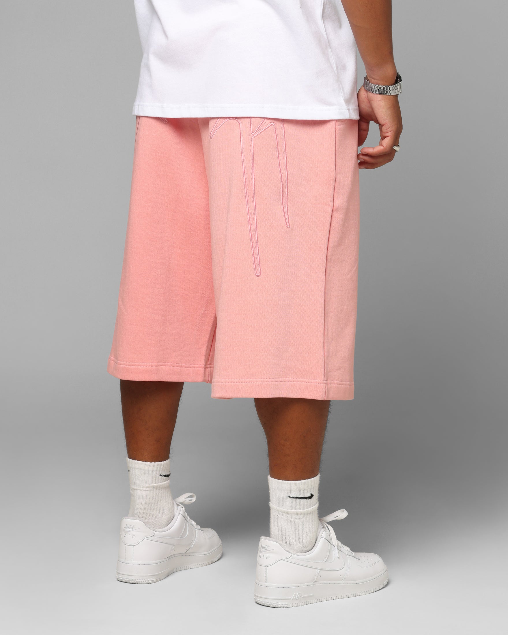 Loiter Destruct Sweat Shorts Pink