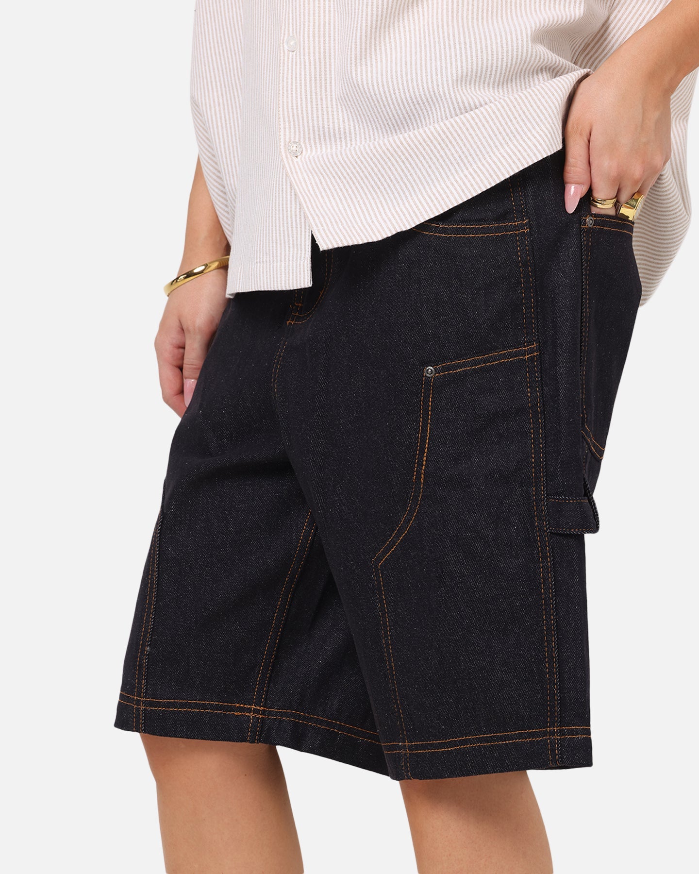 Carre Work Jorts Dark Washed Indigo