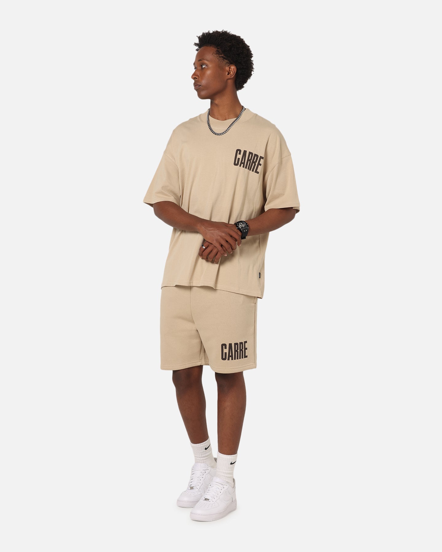 Carre Premium Essentials Sweat Shorts Light Brown