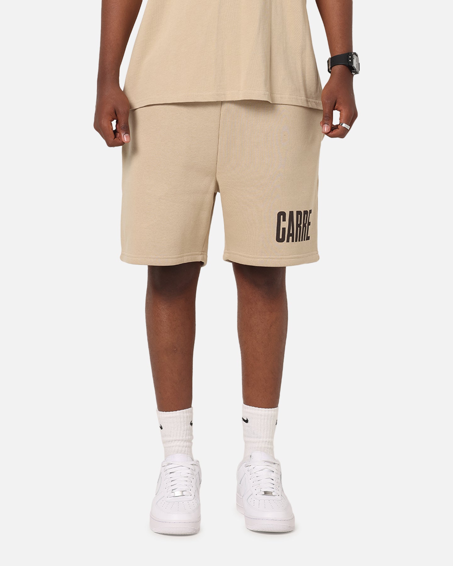 Carre Premium Essentials Sweat Shorts Light Brown