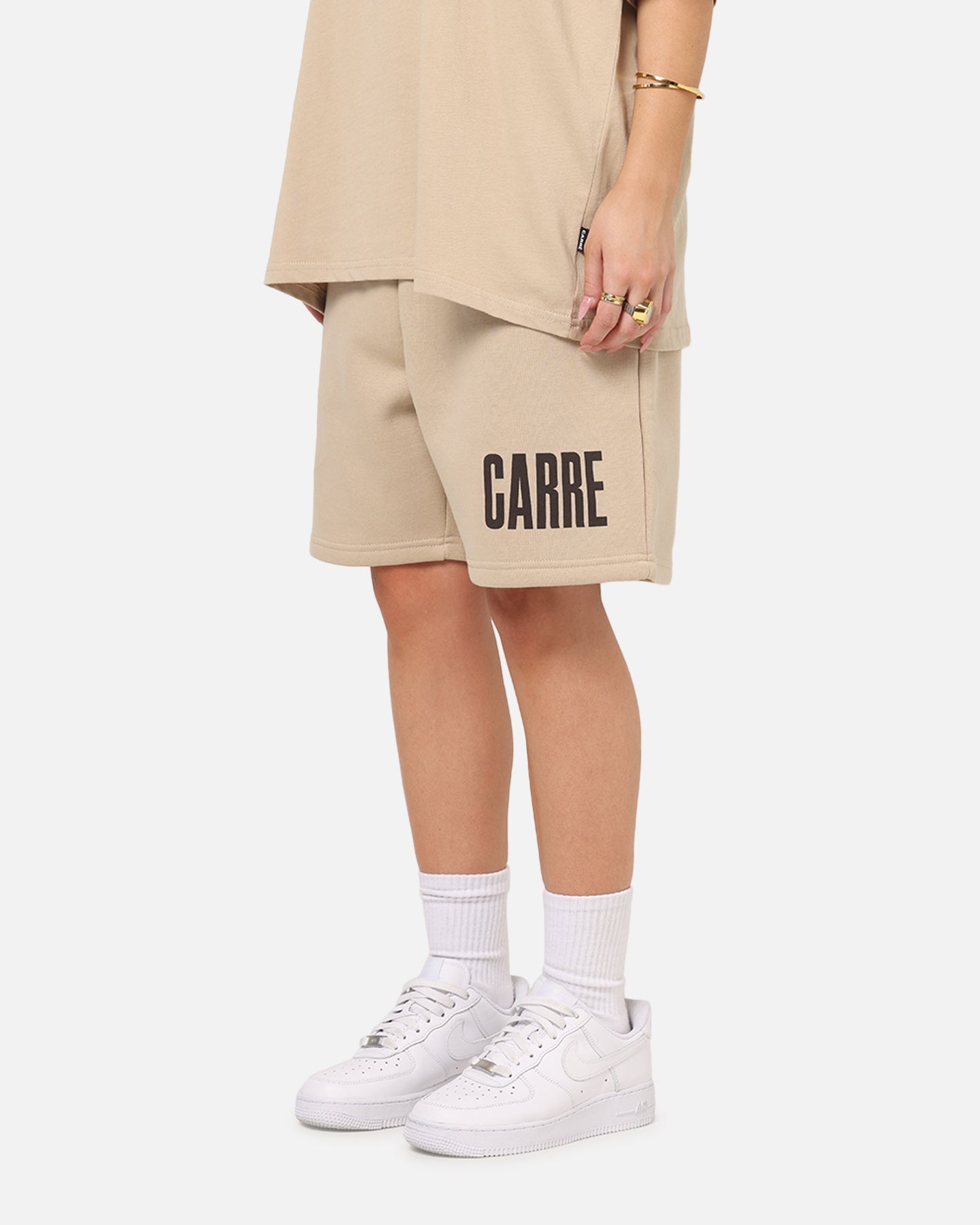 Carre Premium Essentials Sweat Shorts Light Brown