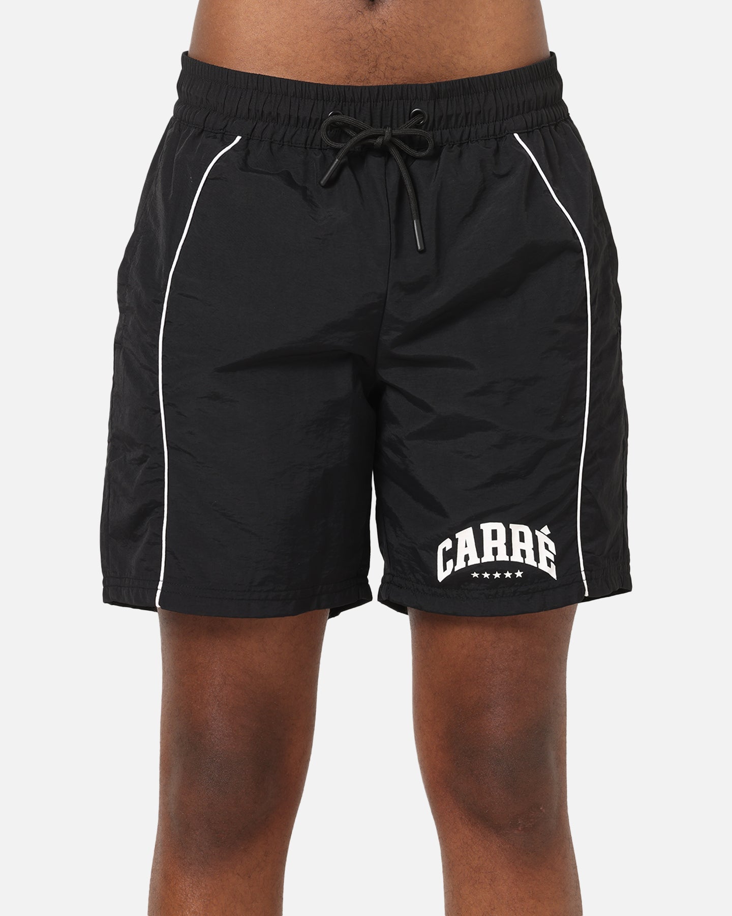 Carre Piped Nylon Shorts Black