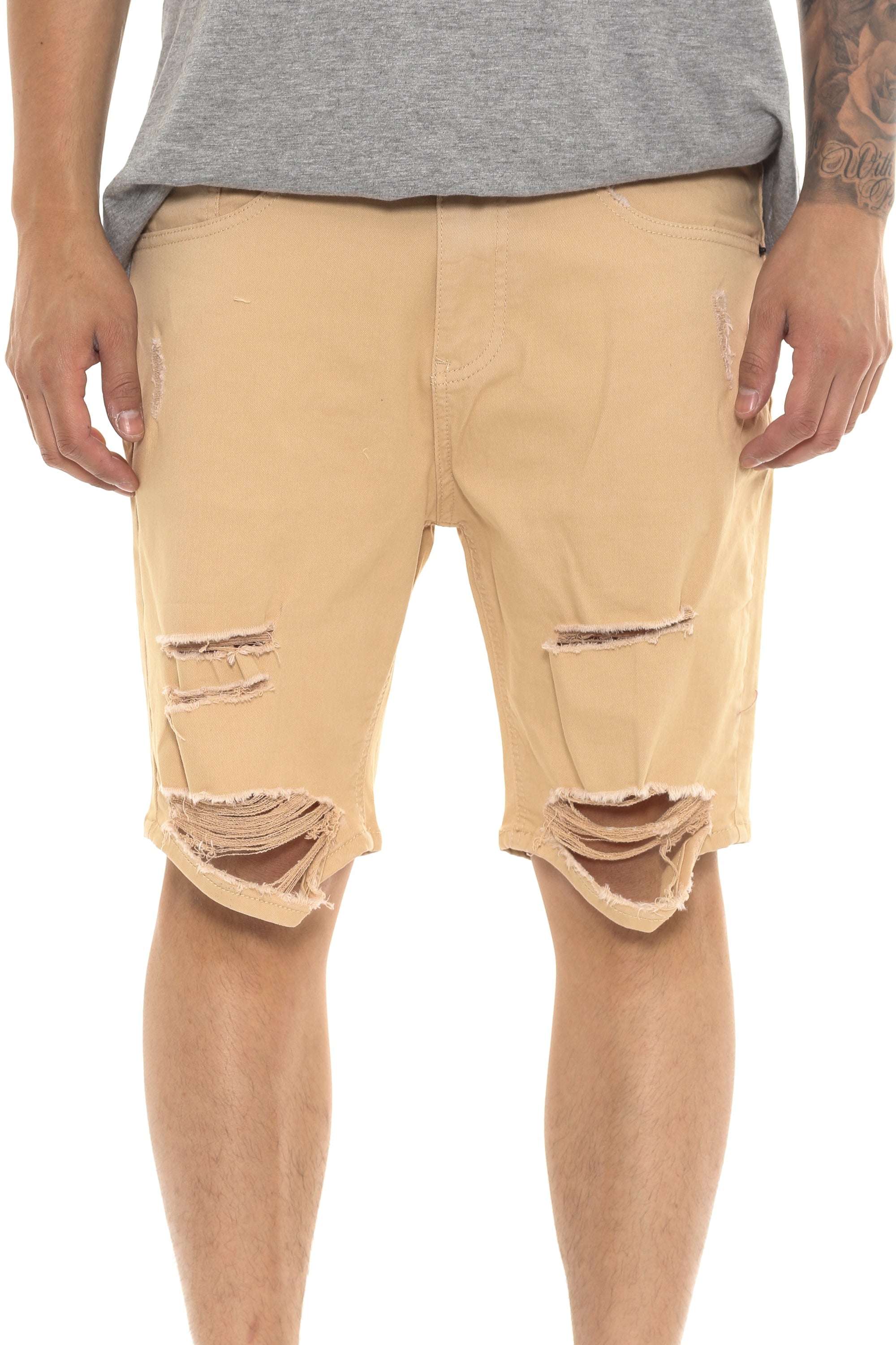 SM Thrashed Short Beige