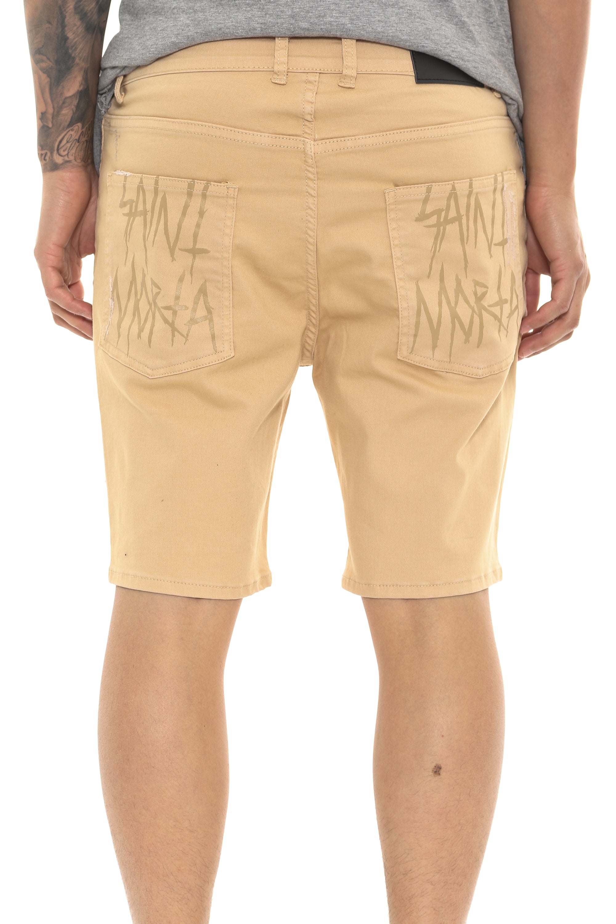 SM Thrashed Short Beige