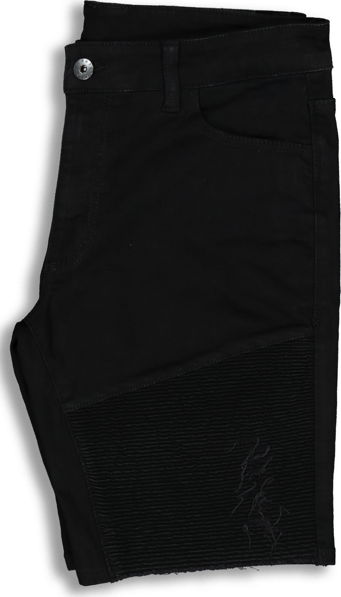 Saint Morta Distressed Biker Short Black