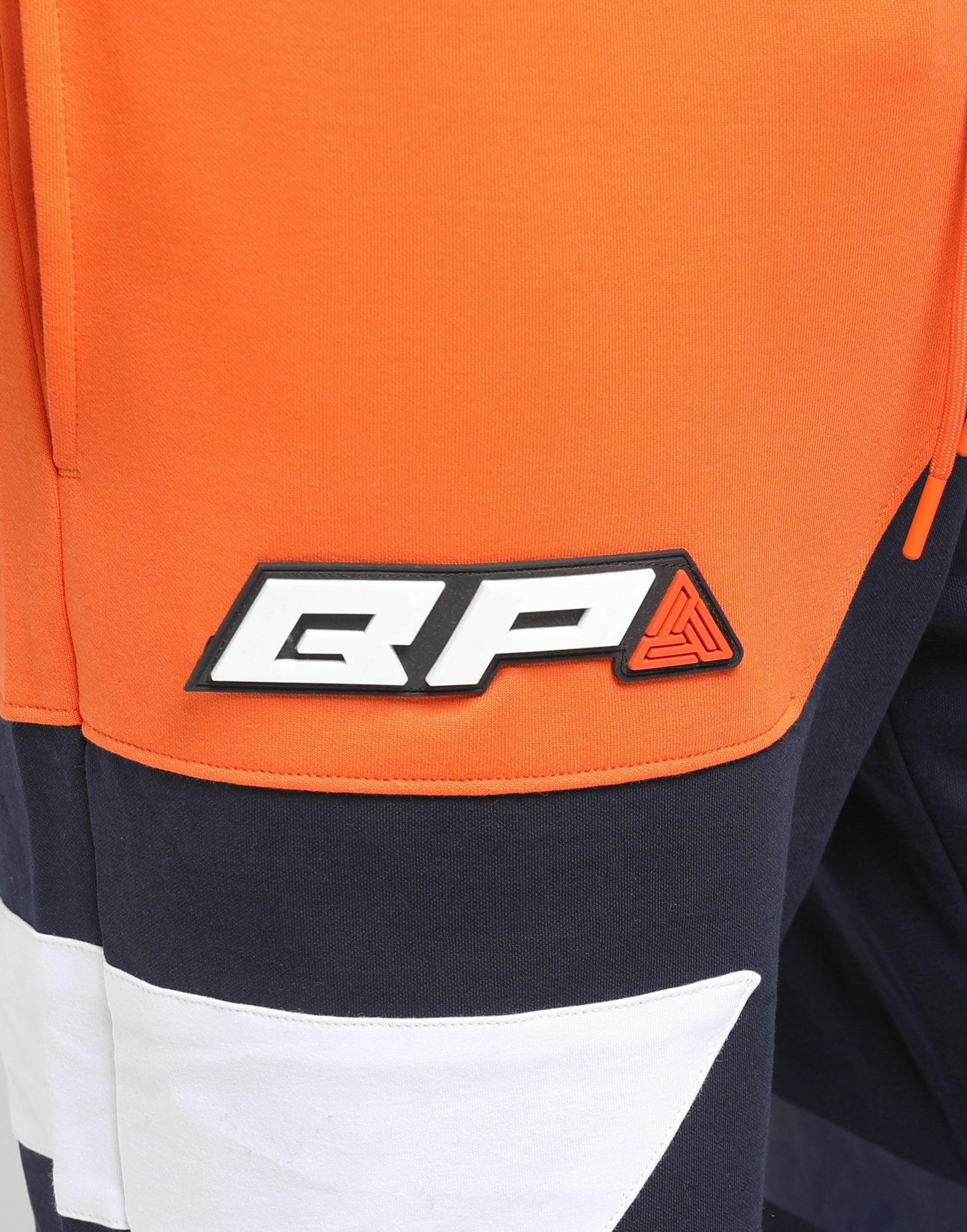 Black Pyramid Diagonal Split Shorts Orange