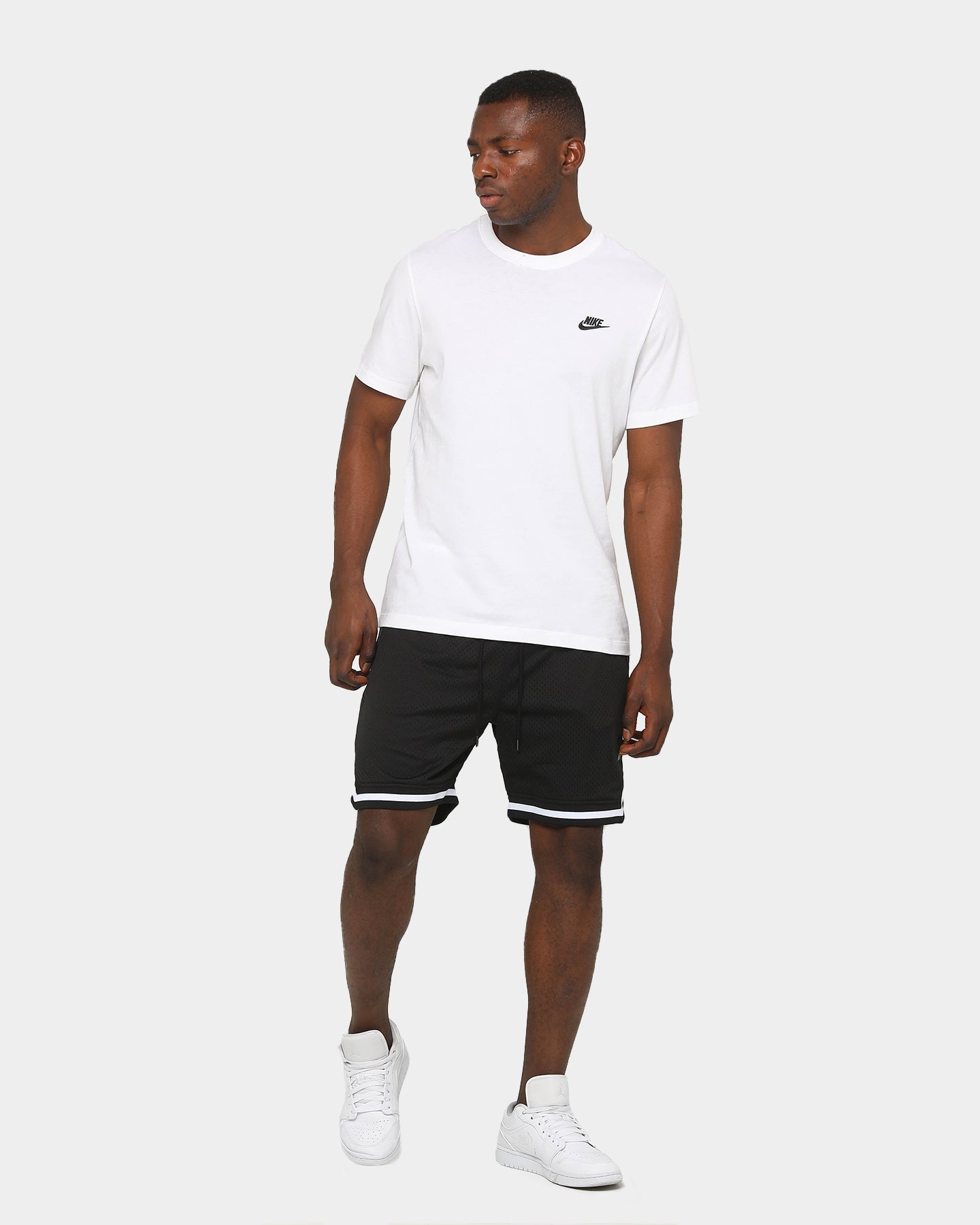 Saint Morta Men's Icon Mesh Basketball Short Black/White