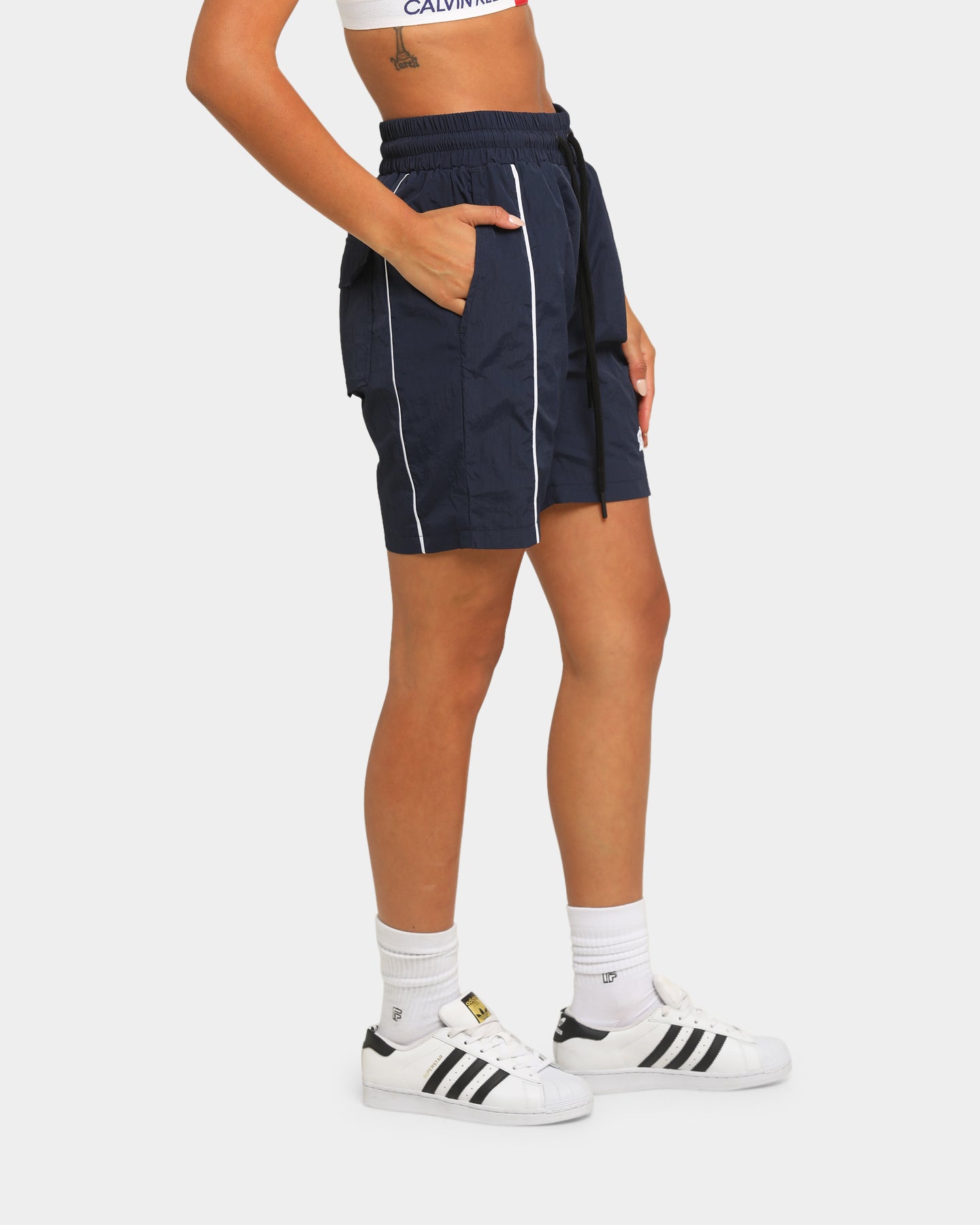 Saint Morta Era Track Shorts Navy/White