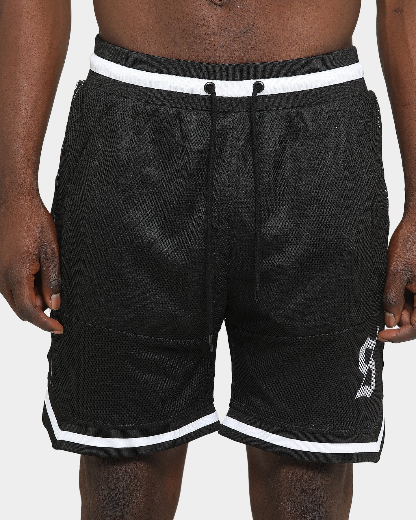 Saint Morta Essentials Basketball Shorts Black/White