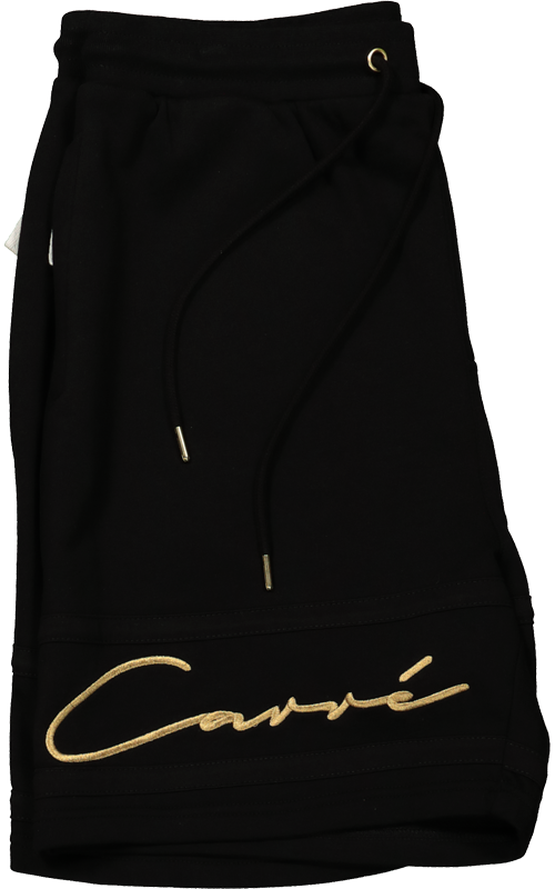Carré Scripted Fleece Shorts Black/Black/Gold