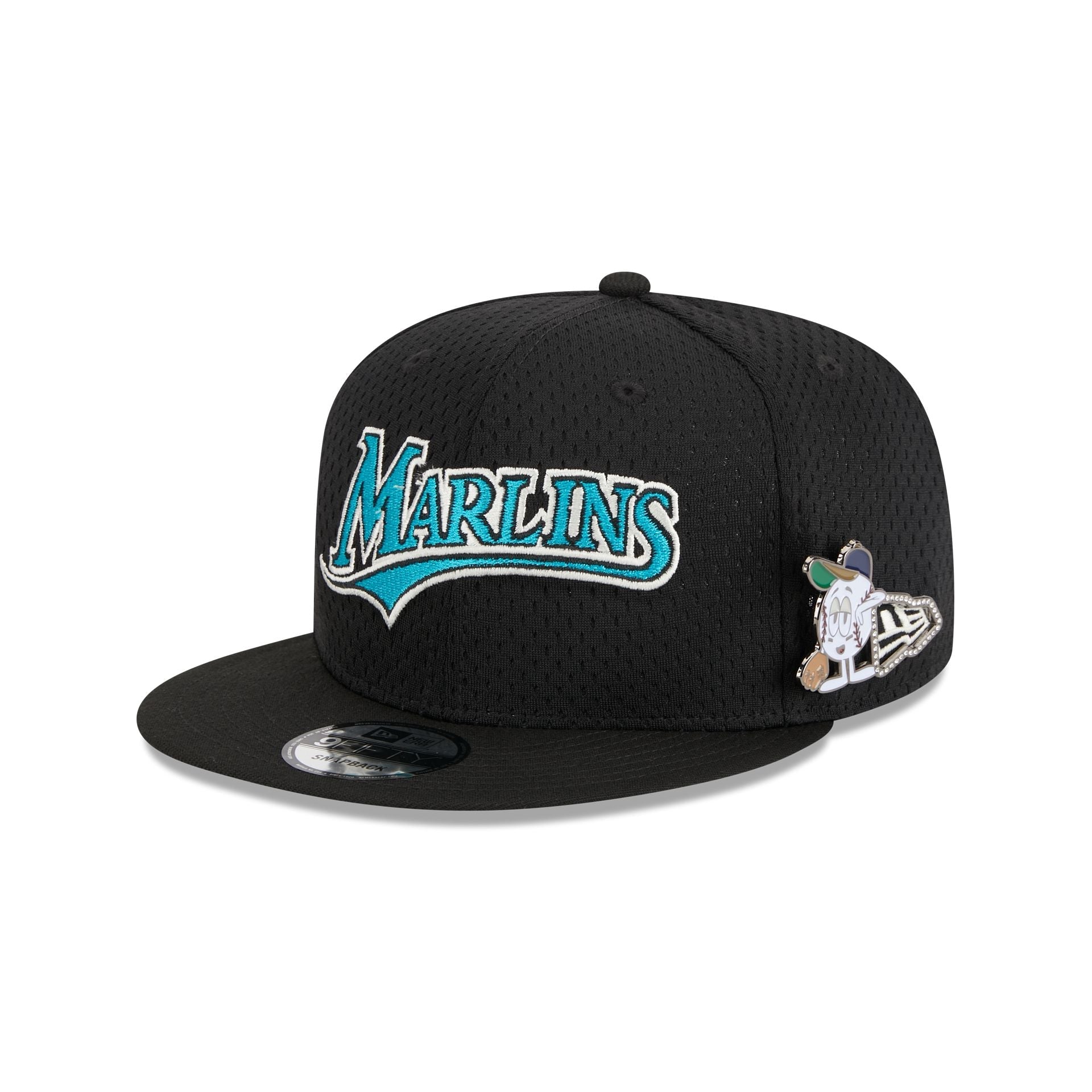Miami Marlins Post-Up Pin 9FIFTY Snapback Hat