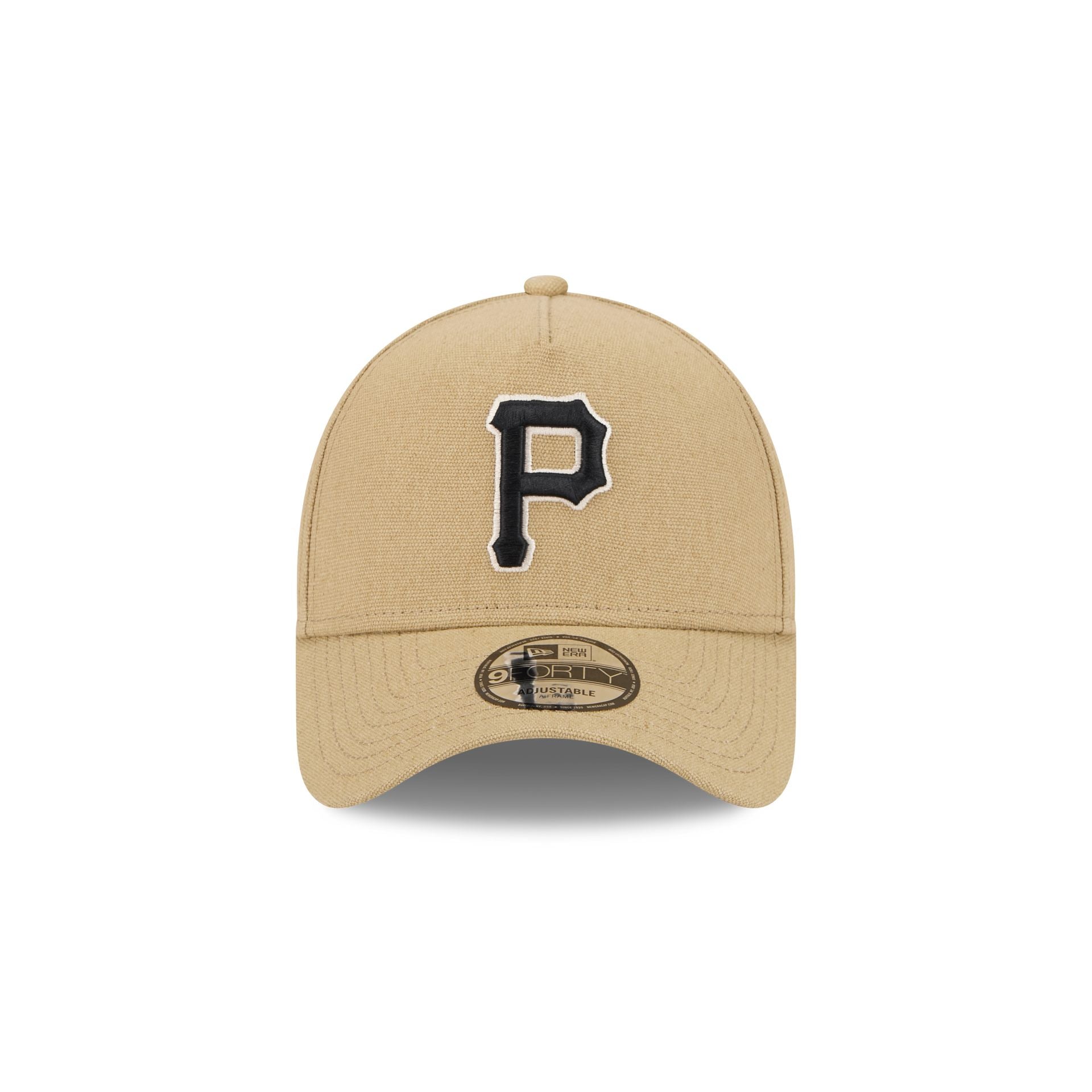 Pittsburgh Pirates Logo Essentials Khaki 9FORTY A-Frame Snapback Hat