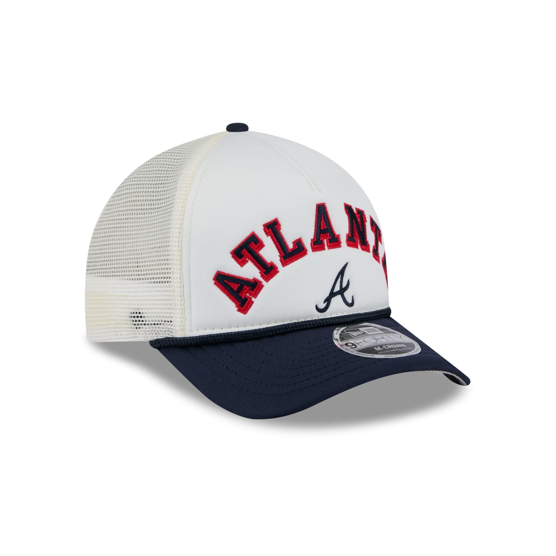 Atlanta Braves Chrome Arch 9FORTY M-Crown A-Frame Trucker Hat