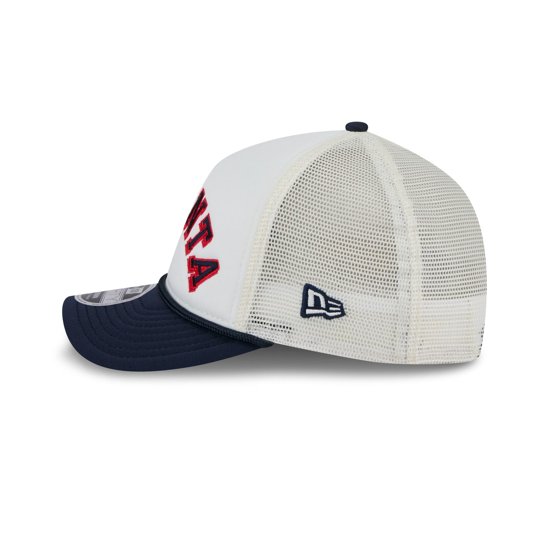 Atlanta Braves Chrome Arch 9FORTY M-Crown A-Frame Trucker Hat