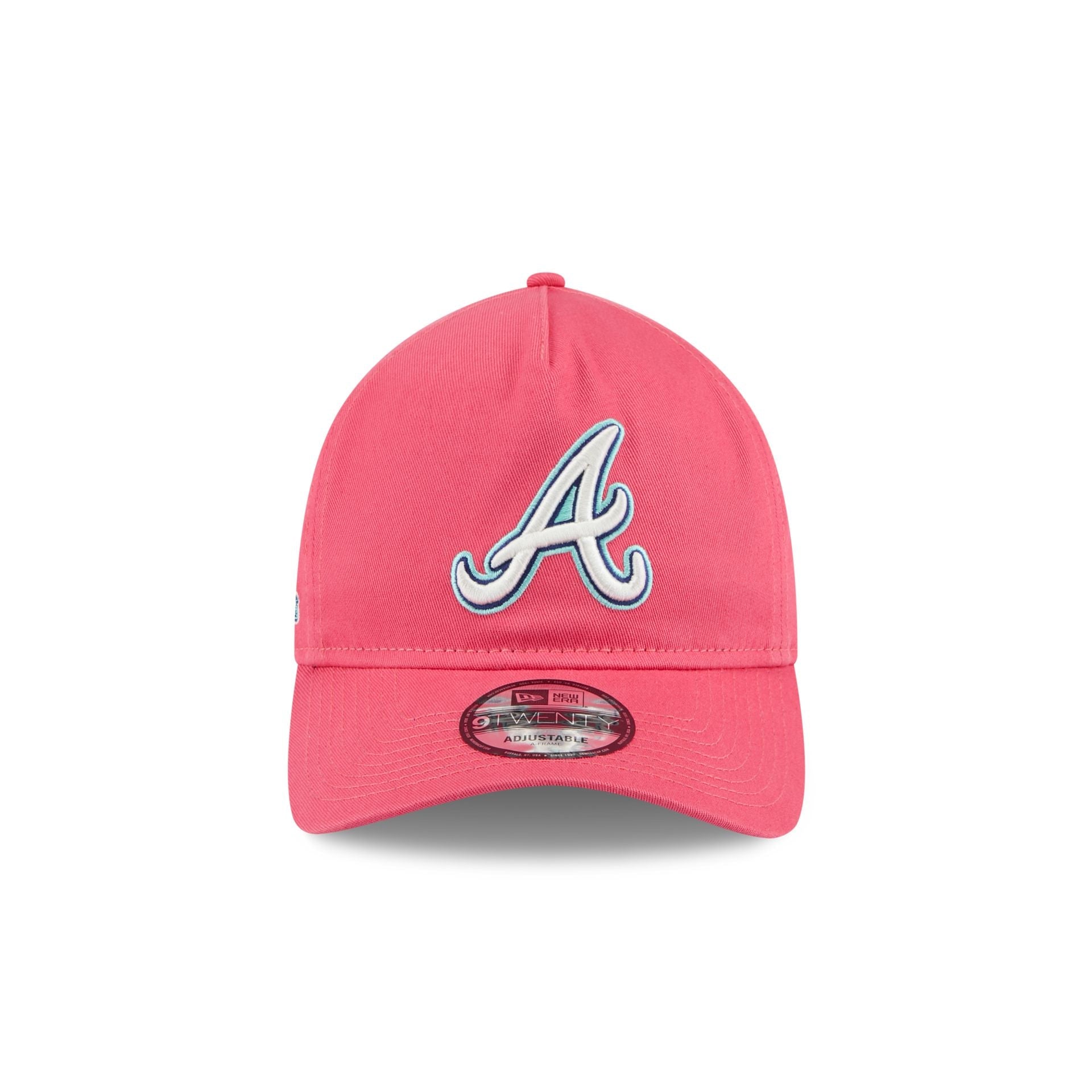 Atlanta Braves Coral 9TWENTY A-Frame Adjustable Hat