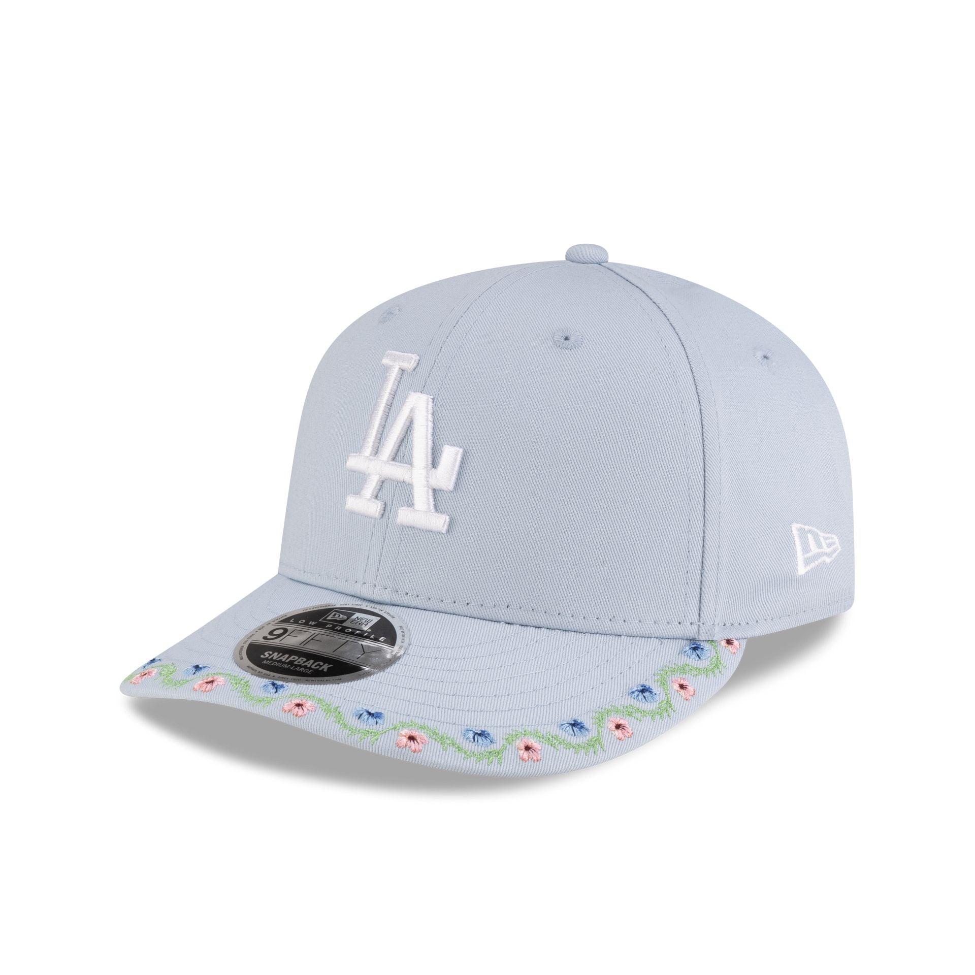 Los Angeles Dodgers Floral Pastel Blue Low Profile 9FIFTY Snapback Hat