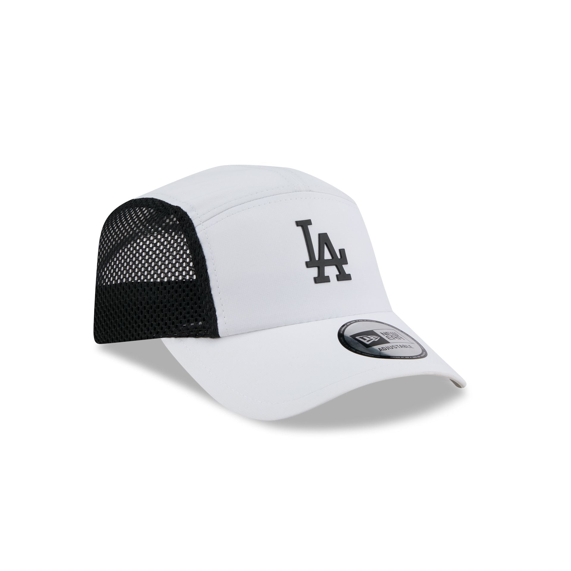 Los Angeles Dodgers White Poly Runner Adjustable Hat
