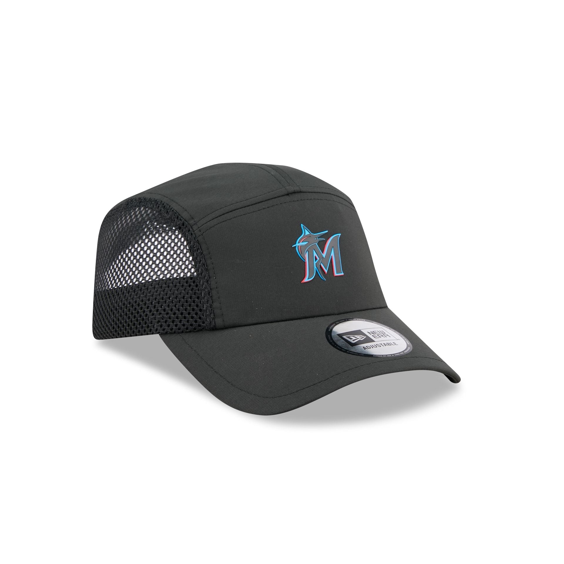 Miami Marlins Poly Runner Adjustable Hat