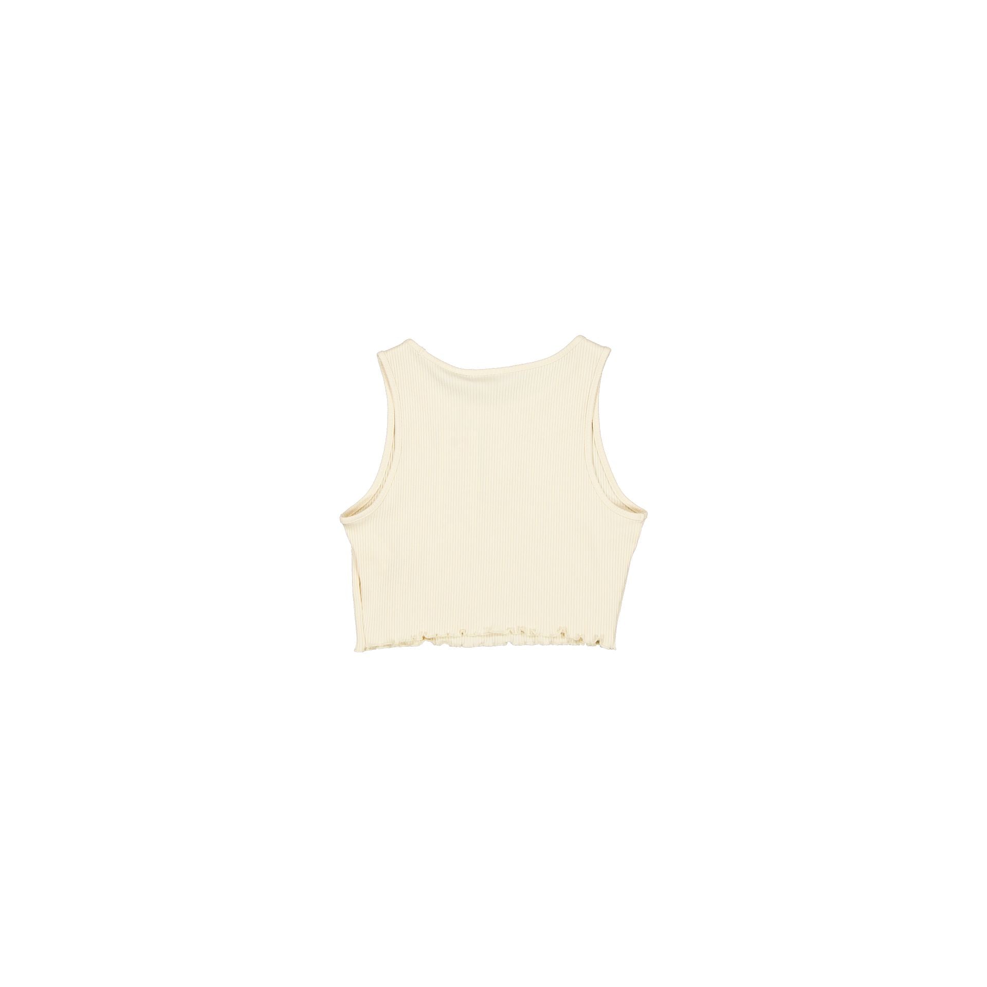 Los Angeles Dodgers Tonel Cropped Rib Light Beige Women's Tank Top