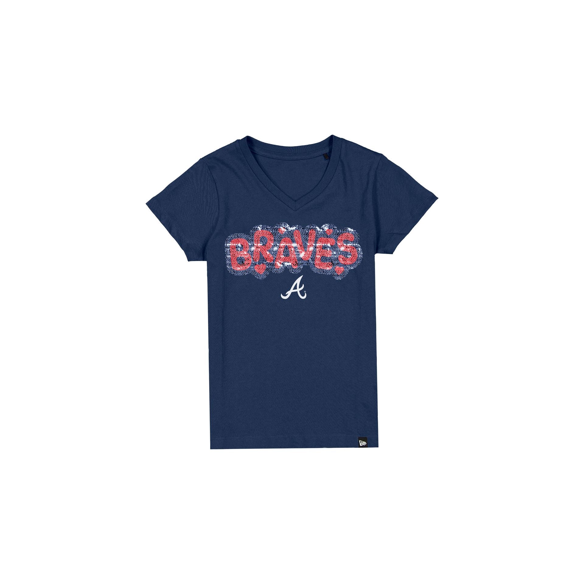 Atlanta Braves Flip Sequin Girls T-Shirt