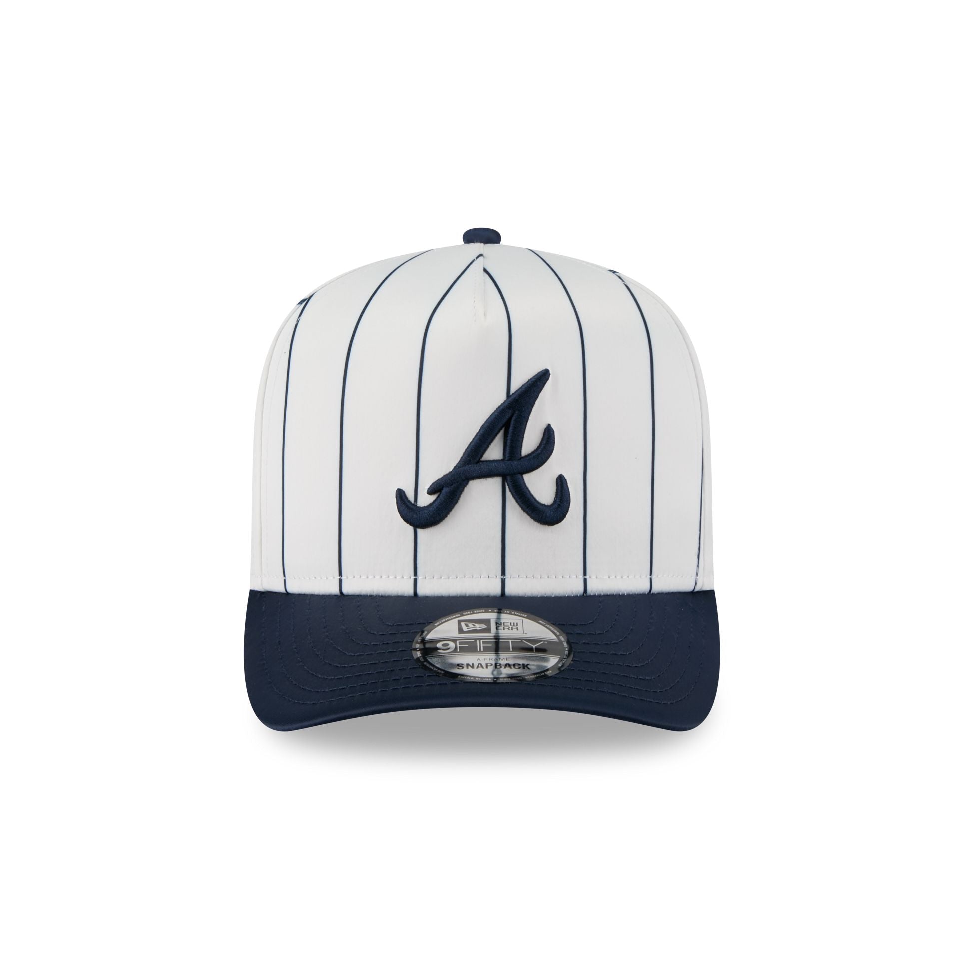 Atlanta Braves Satin Pinstripe 9FIFTY A-Frame Snapback Hat