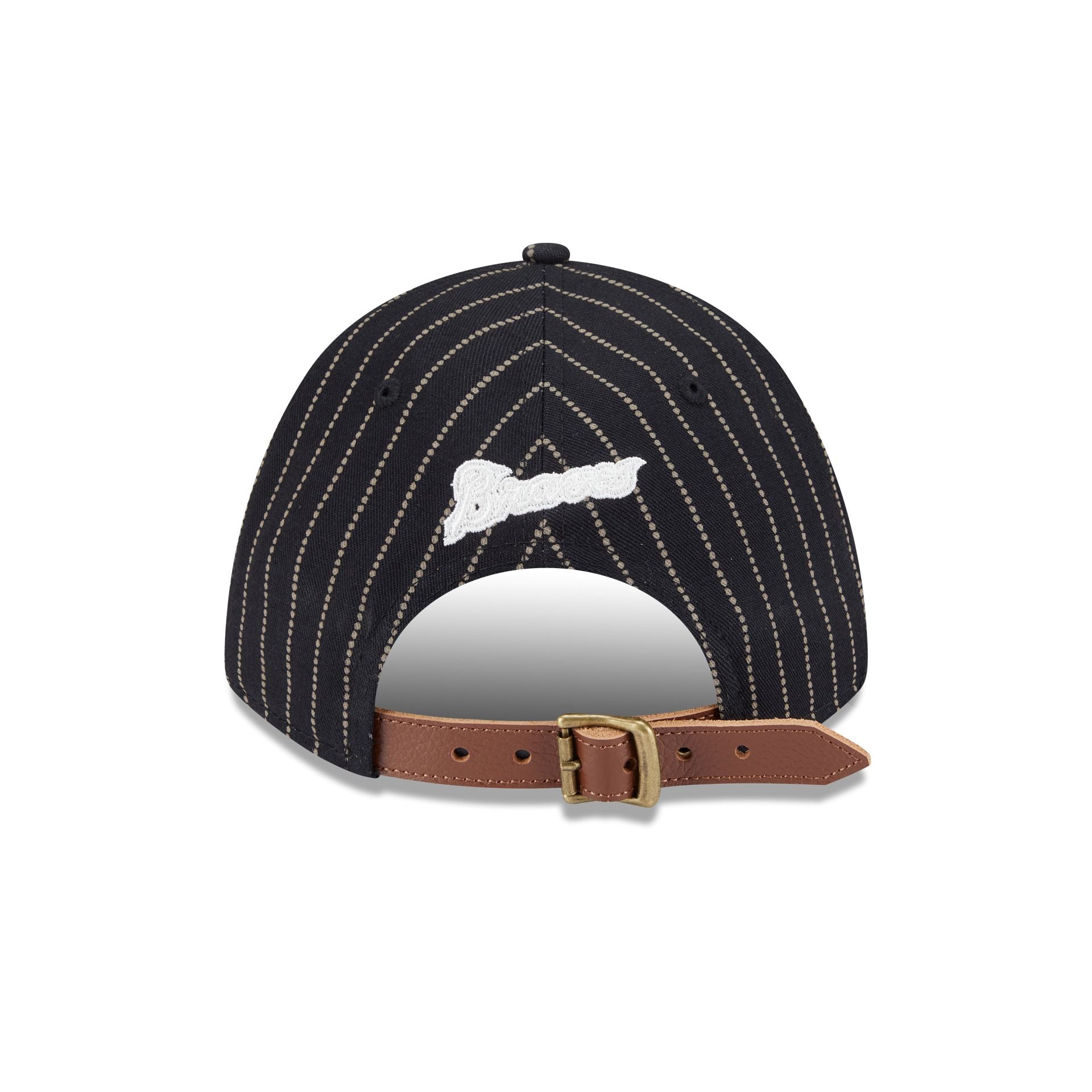 Atlanta Braves Dotted Pinstripe 9FORTY M-Crown A-Frame Adjustable Hat