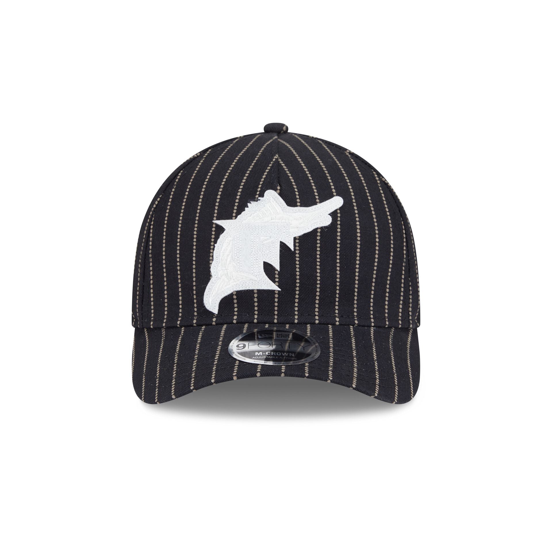 Miami Marlins Dotted Pinstripe 9FORTY M-Crown A-Frame Adjustable Hat