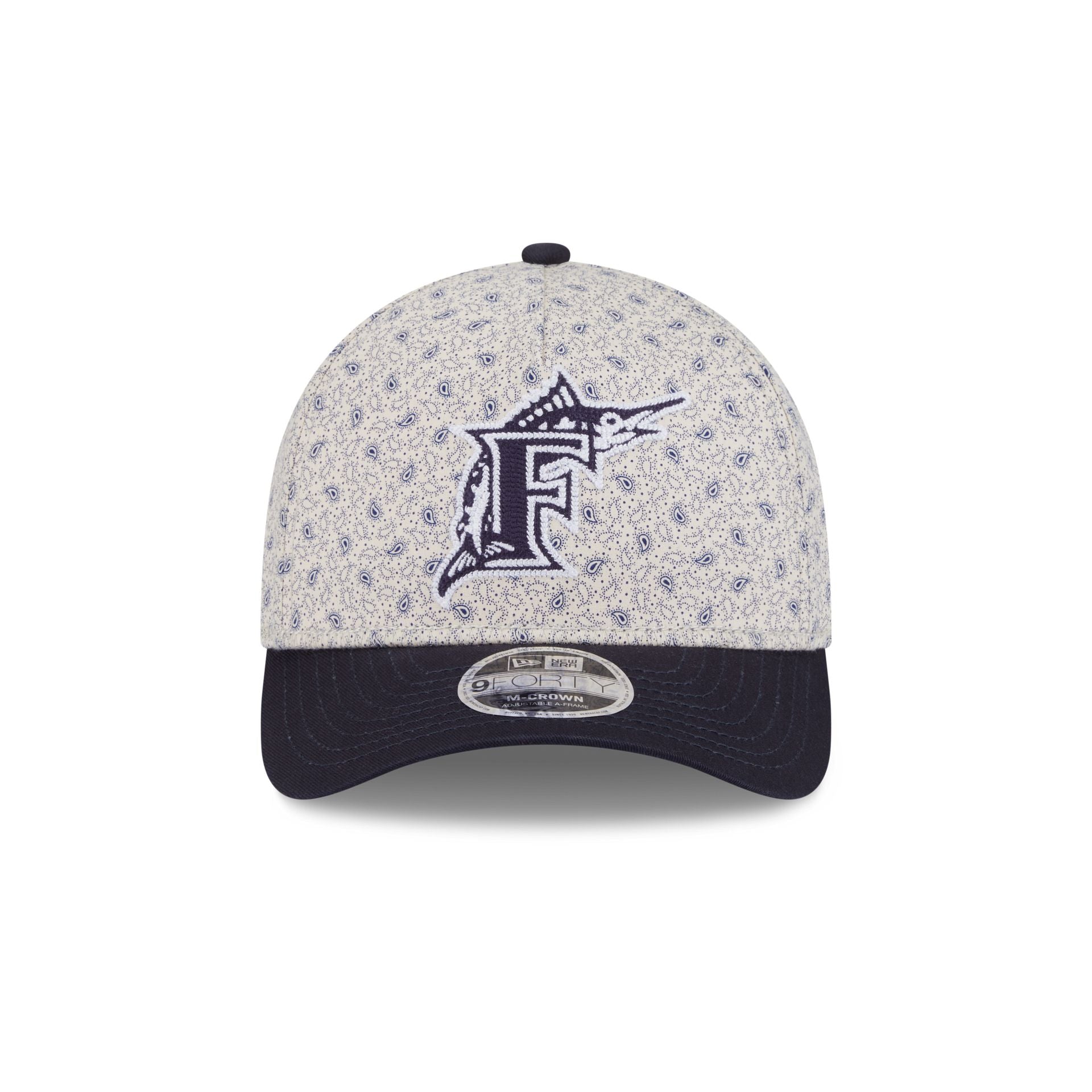 Miami Marlins Micro Print 9FORTY M-Crown A-Frame Adjustable Hat