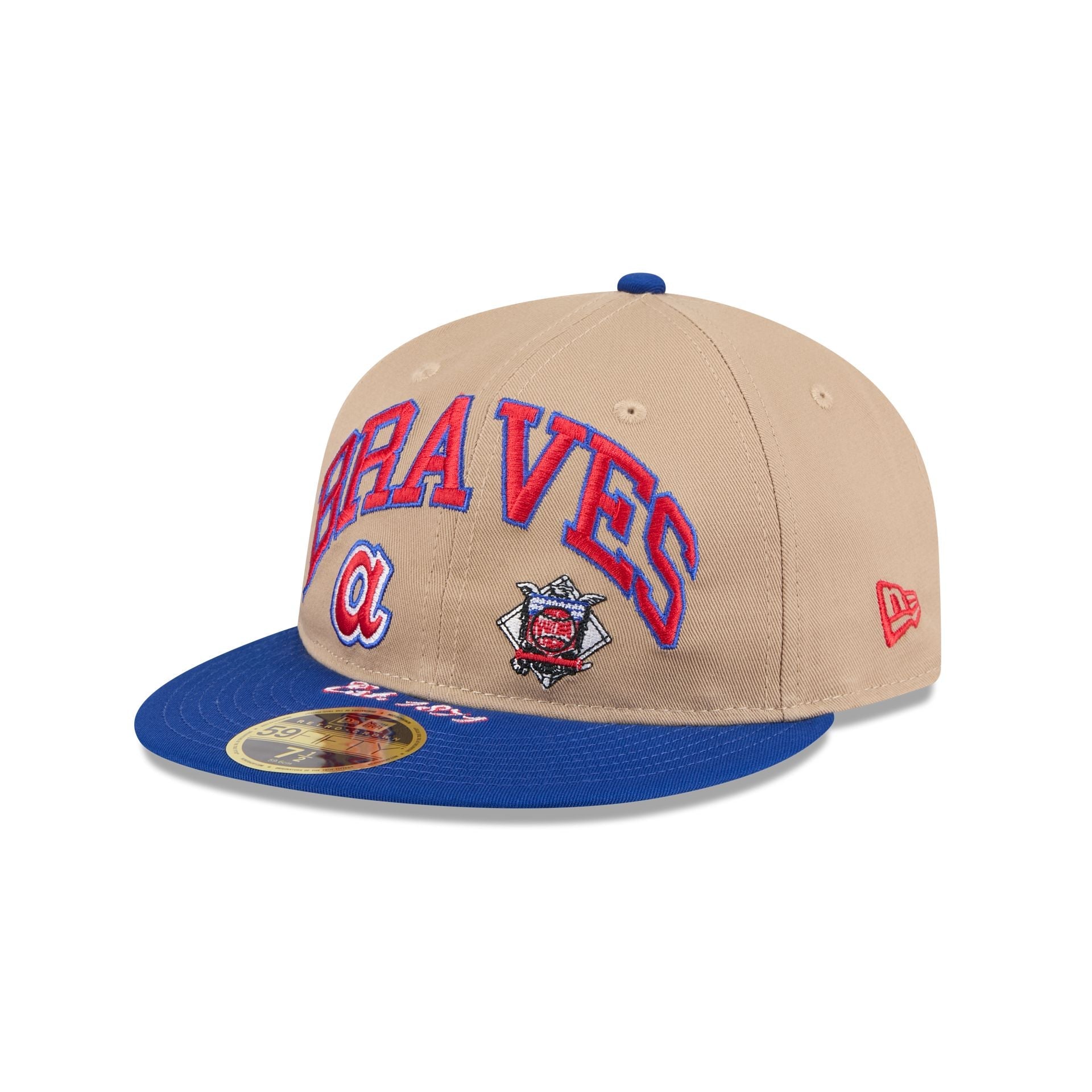 Atlanta Braves Camel Retro Crown 59FIFTY Fitted Hat
