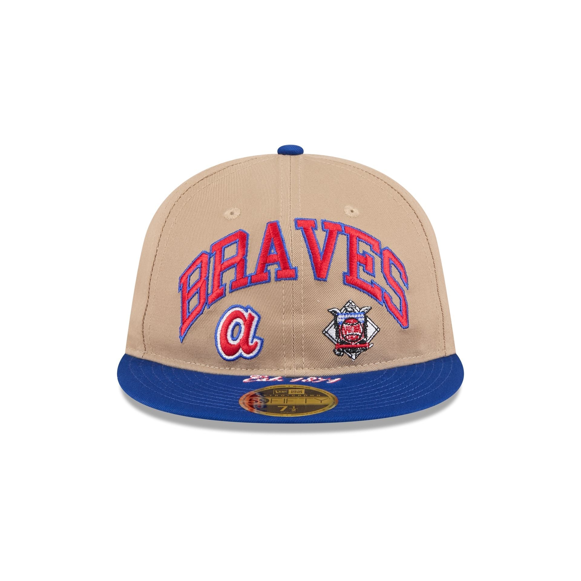 Atlanta Braves Camel Retro Crown 59FIFTY Fitted Hat