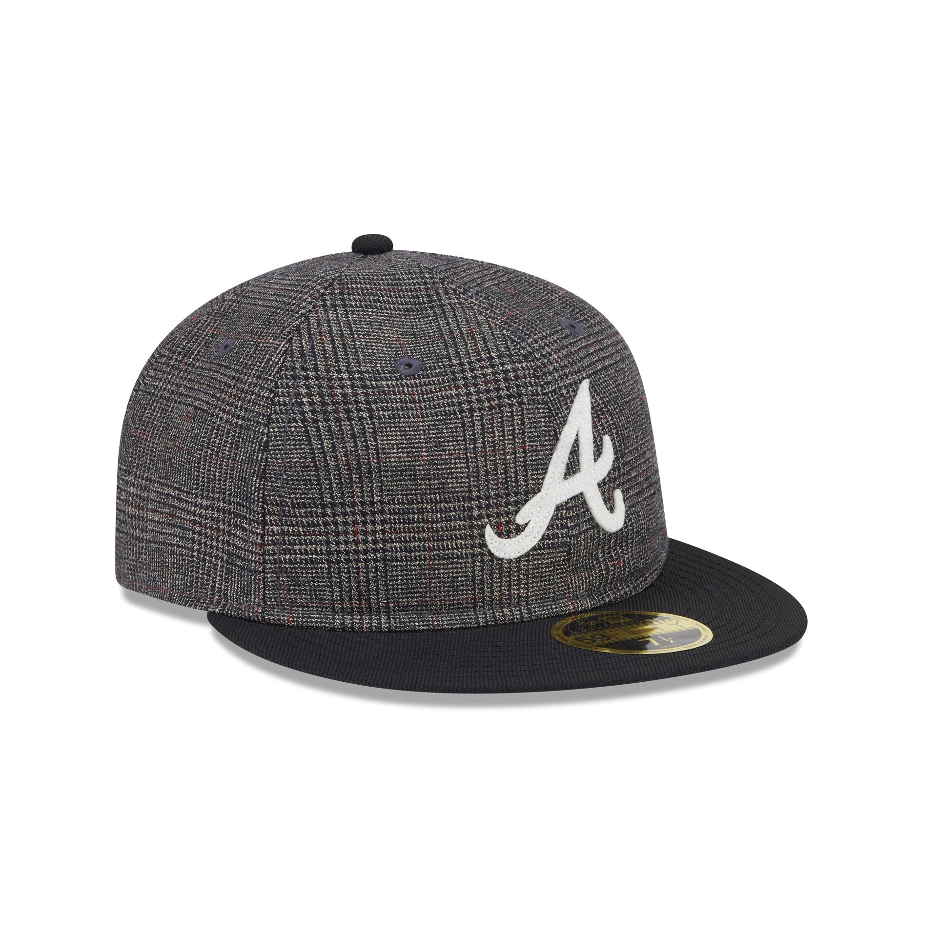 Atlanta Braves Plaid Retro Crown 59FIFTY Fitted Hat