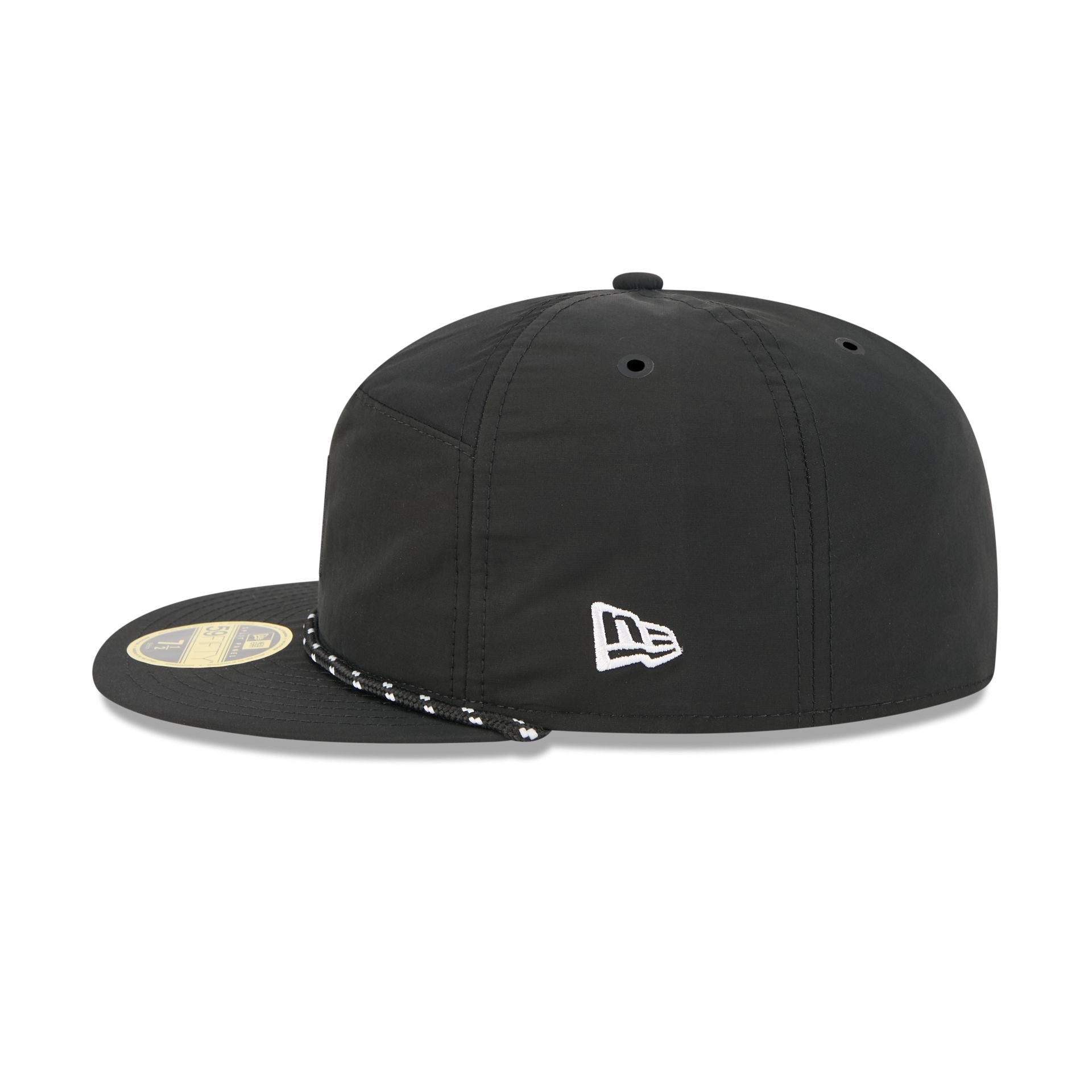 San Diego Padres Black Poly Rope Split Panel 59FIFTY Fitted Hat