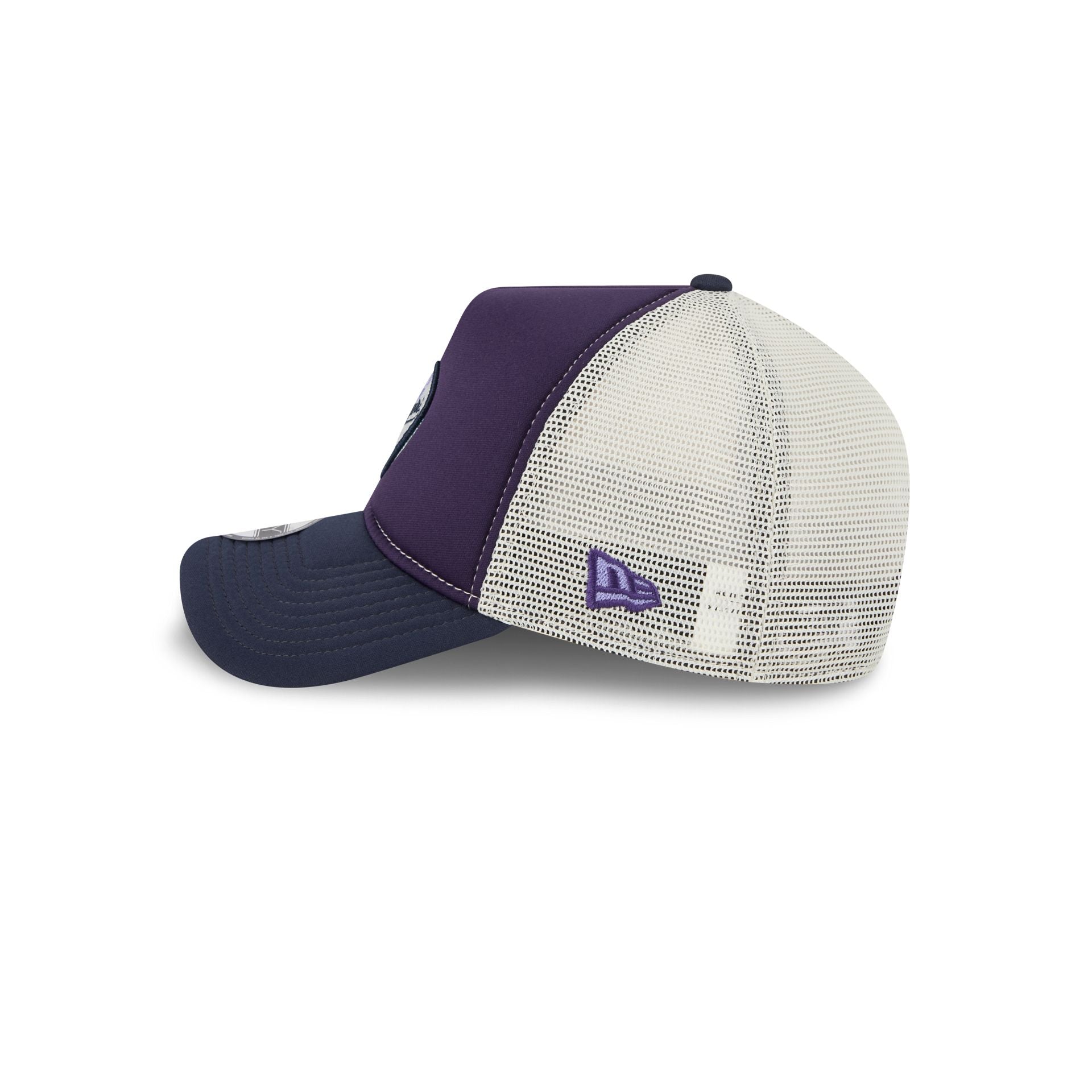 Los Angeles Dodgers Navy Purple 9FORTY A-Frame Trucker Hat