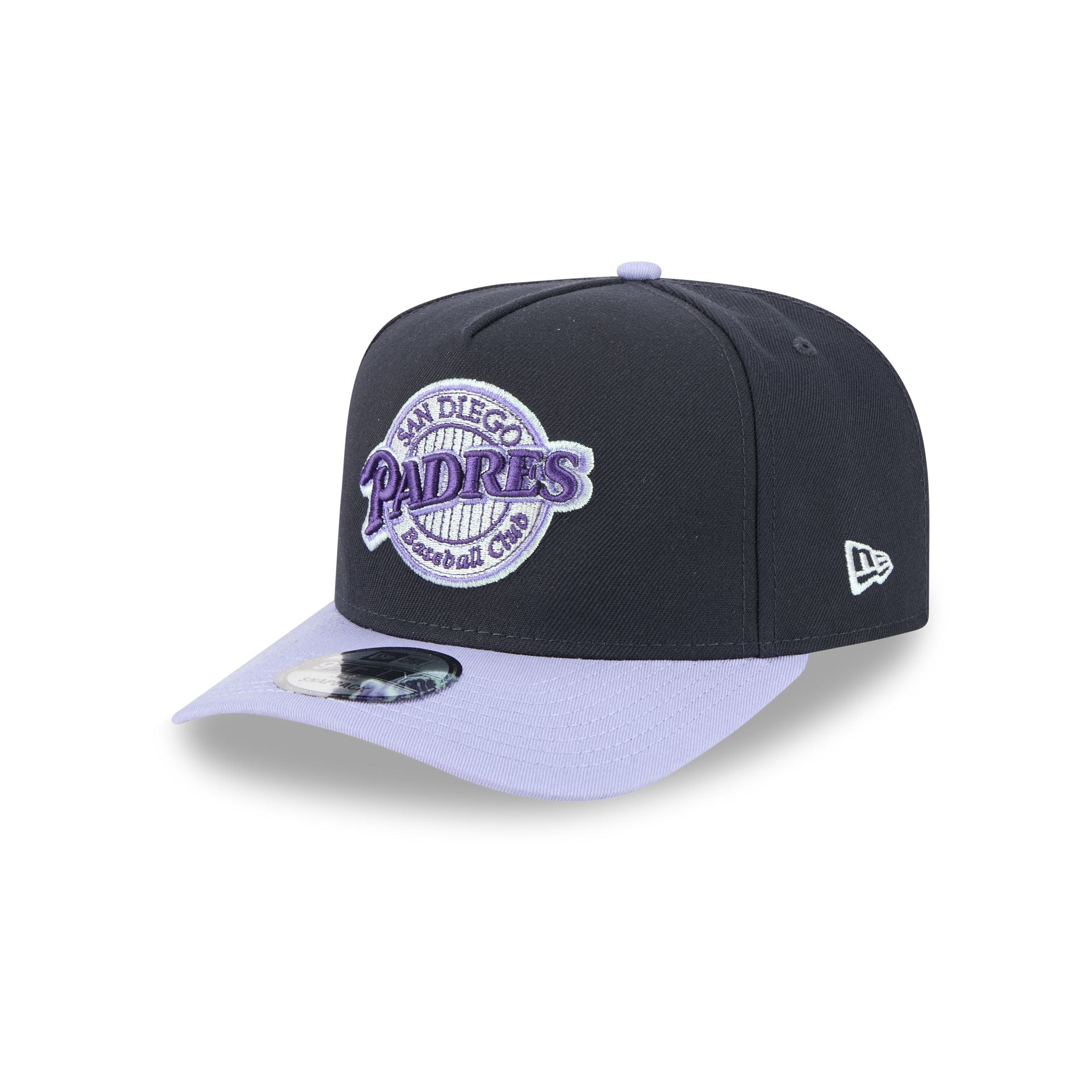 San Diego Padres Navy Lavender 9FIFTY A-Frame Snapback Hat