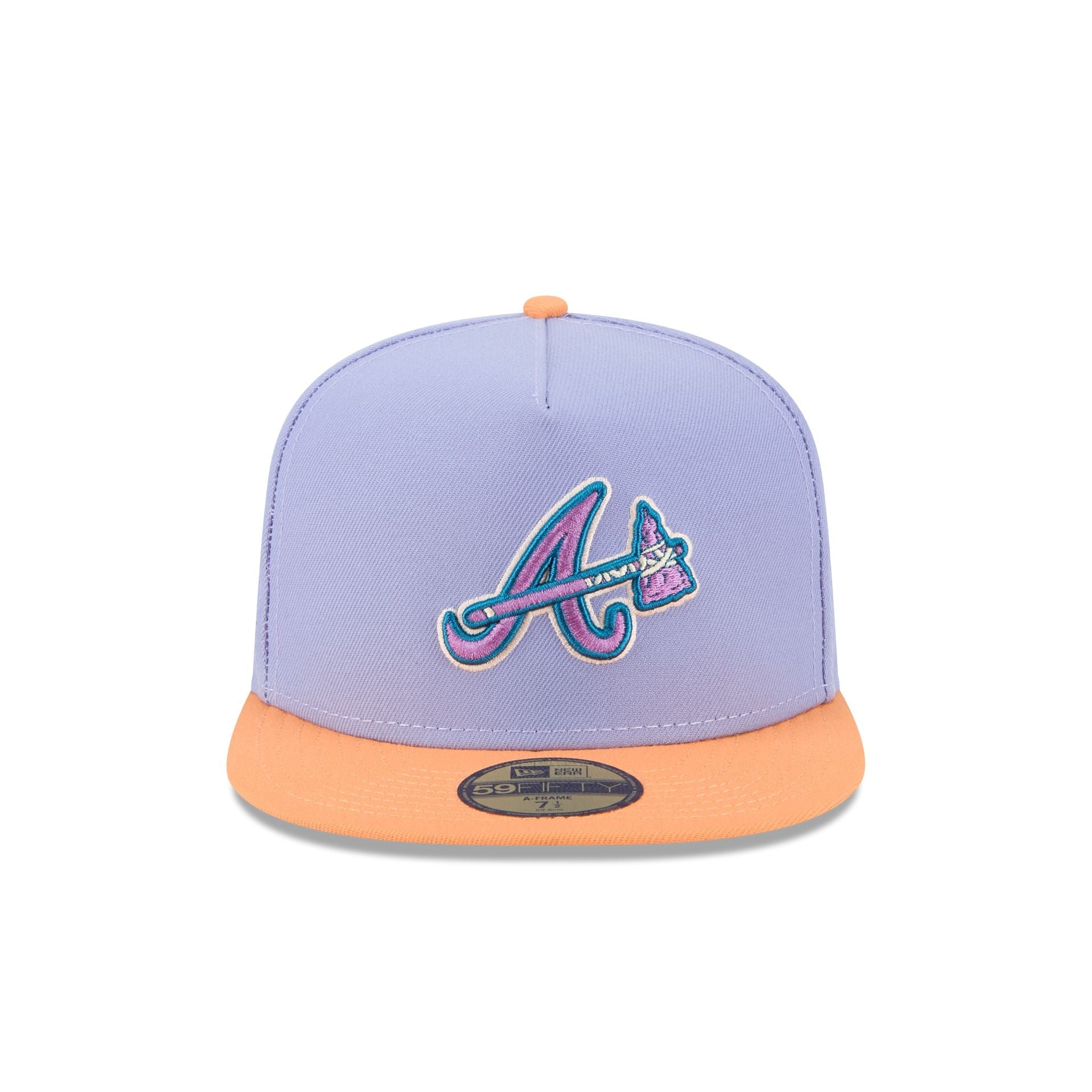 Atlanta Braves Lavender 59FIFTY A-Frame Fitted Hat
