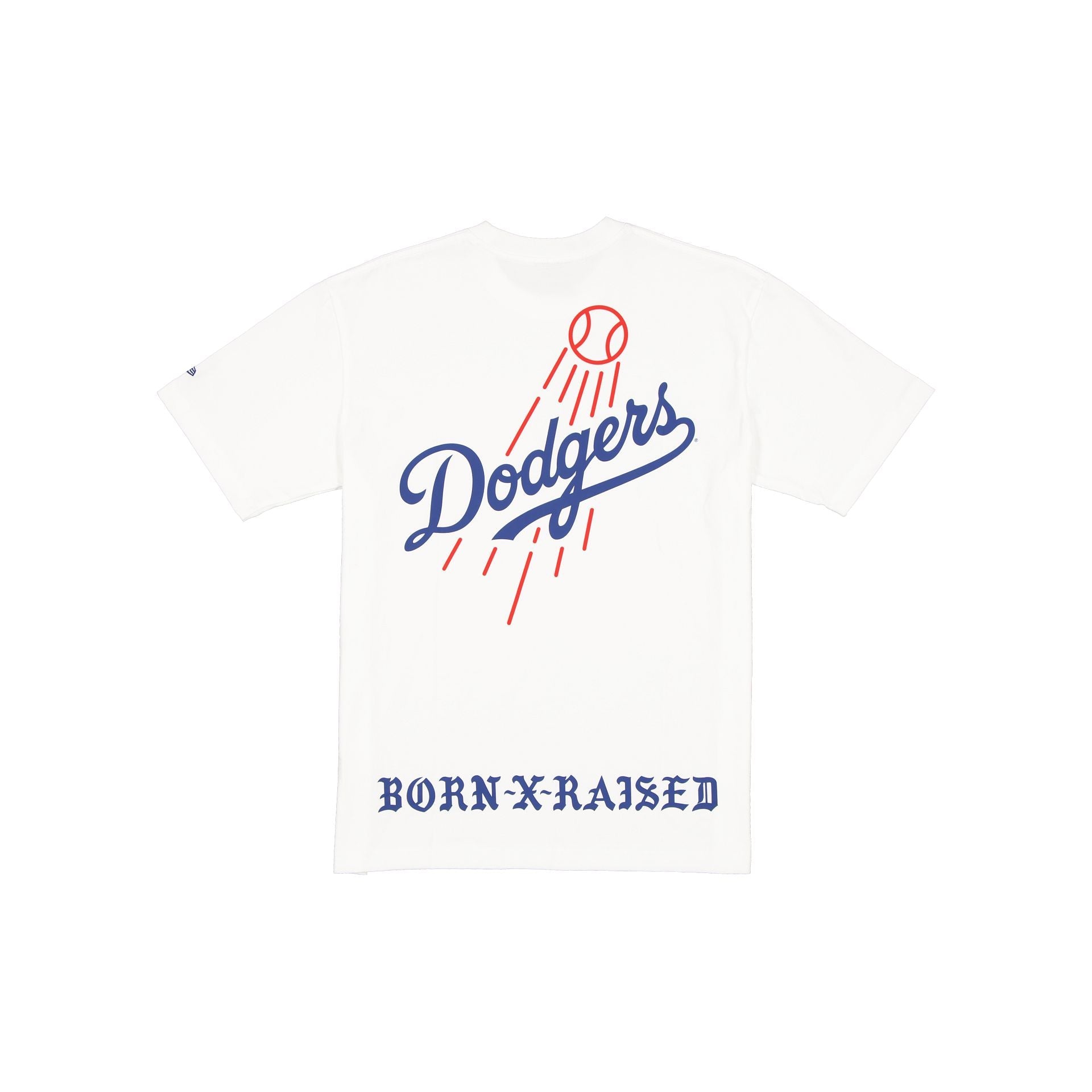 Born x Raised x Los Angeles Dodgers Fly Ball White T-Shirt