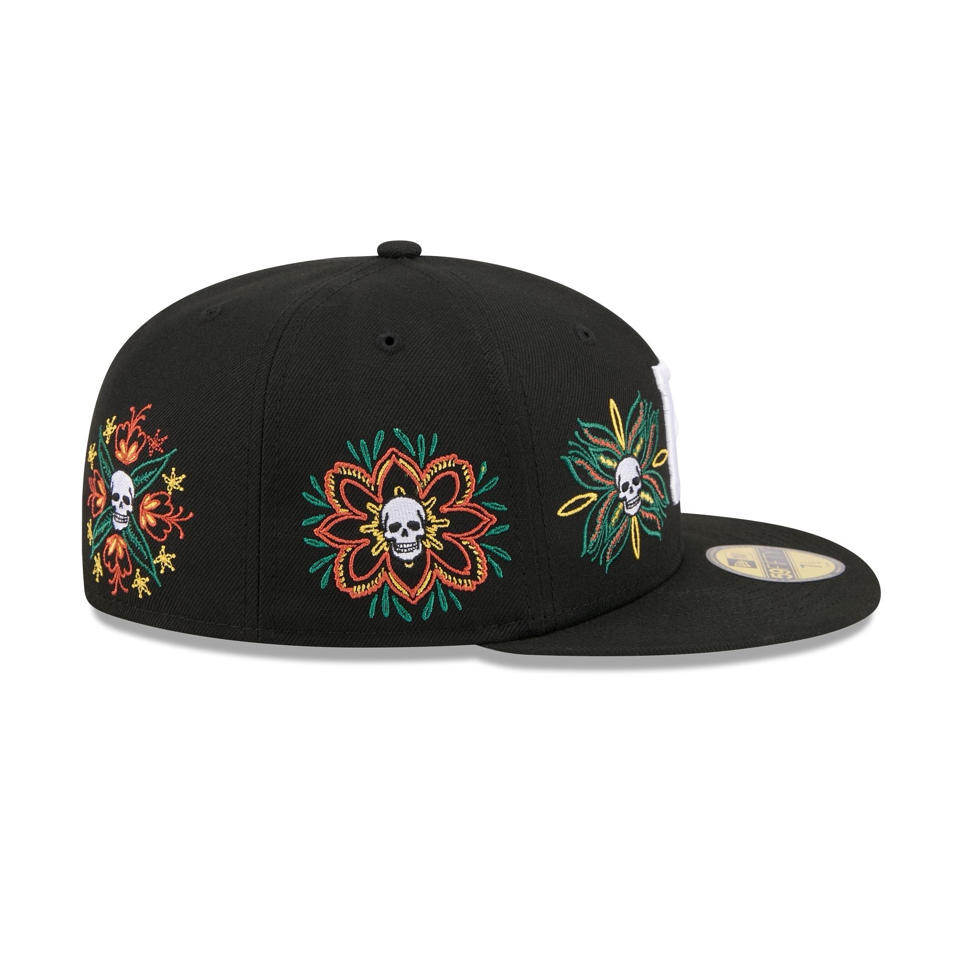 Pittsburgh Pirates Day of the Dead Skull & Flowers 59FIFTY Fitted Hat